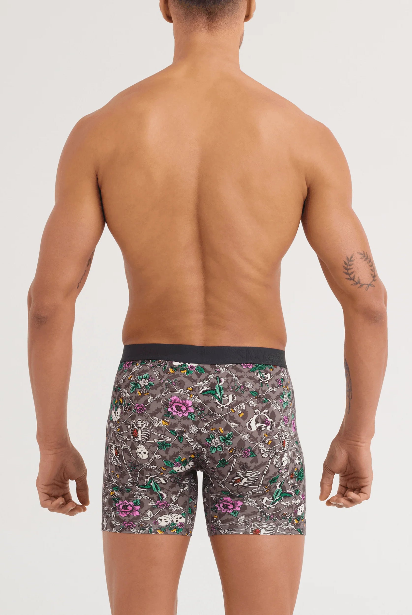 SAXX Vibe Xtra Soft Boxer Brief Lovely Bones back on model — Cloud Nine Pajamas