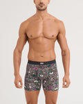 SAXX Men's Vibe Xtra Soft Comfort Boxer Brief 6 Inch Inseam BallPark Pouch Printed