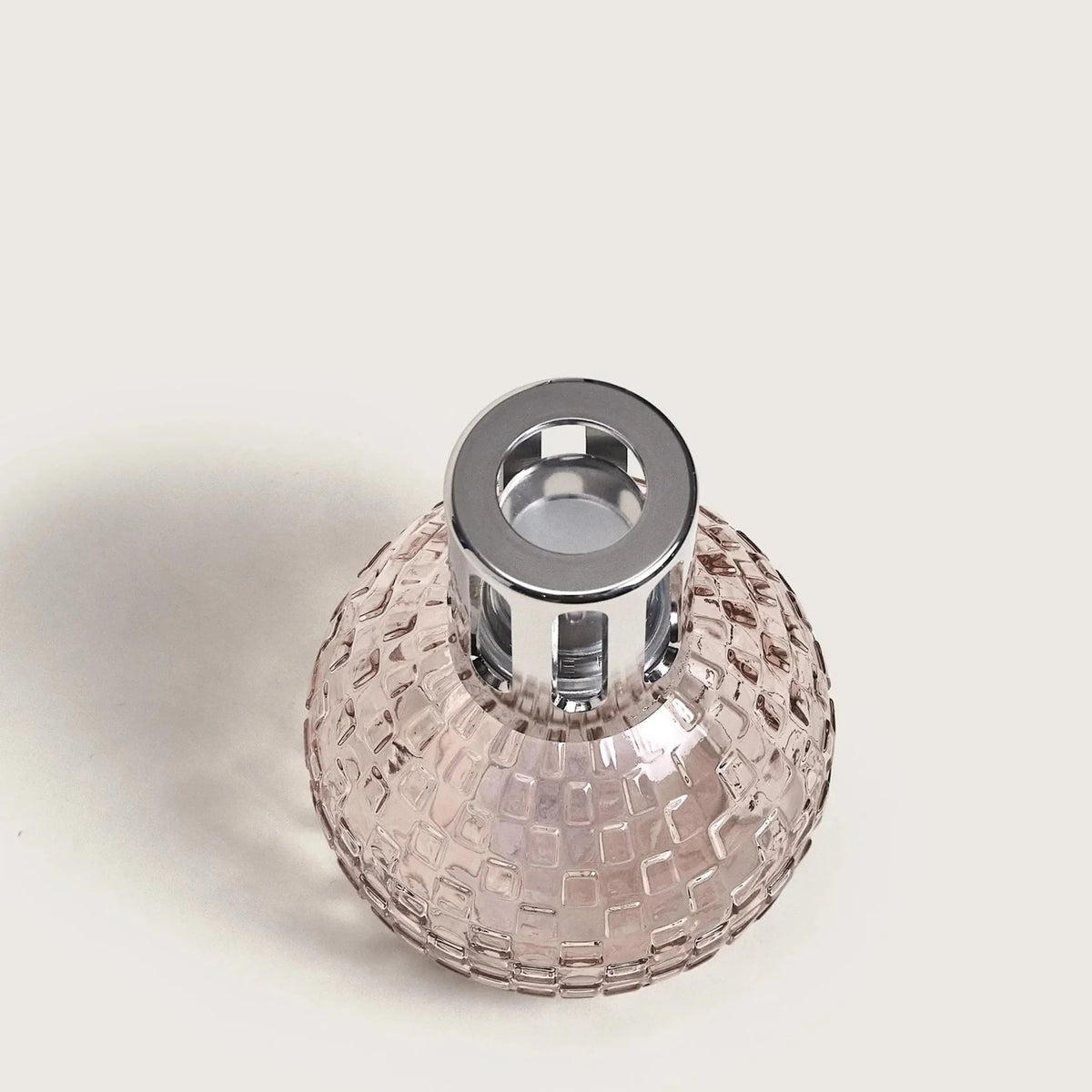 Maison Berger Disco Lamp Blush Pink with Black Angelica fragrance bottle — Cloud Nine Pajamas