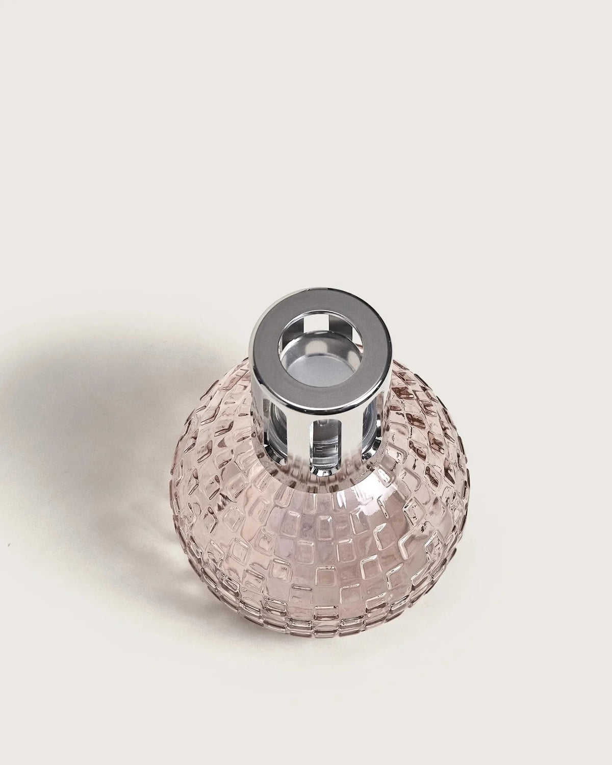 Maison Berger Disco Lamp Blush Pink with Black Angelica fragrance bottle — Cloud Nine Pajamas