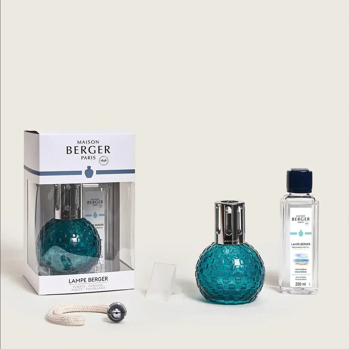 Maison Berger Disco Fragrance Lamp Gift Set Teal Green with packaging — Cloud Nine Pajamas Edmonton