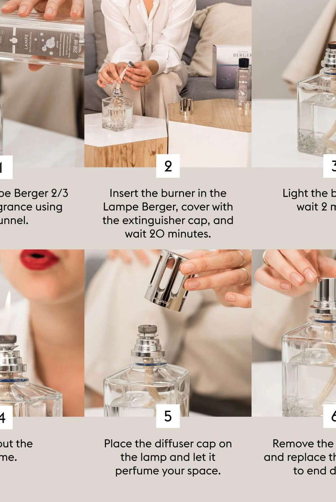 Maison Berger Paris Fragrance Lamp Starter Kit – Square Glass Lamp with Oil