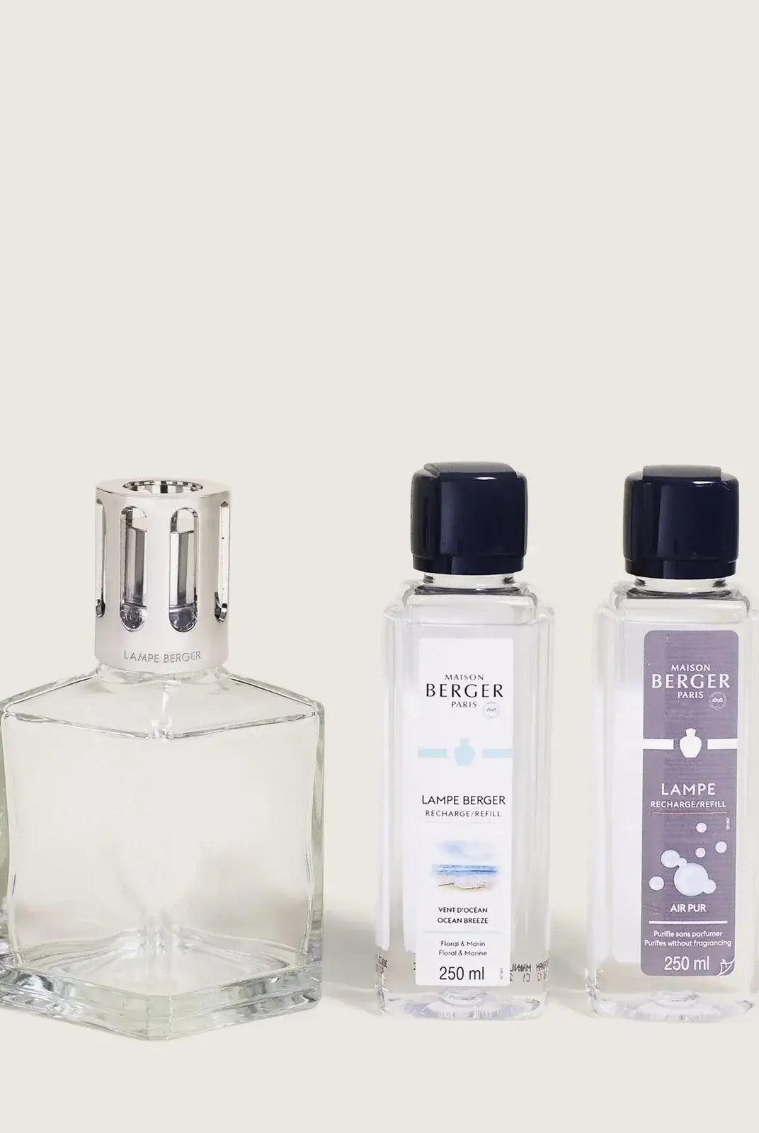 Maison Berger Paris Fragrance Lamp Starter Kit – Square Glass Lamp with Oil