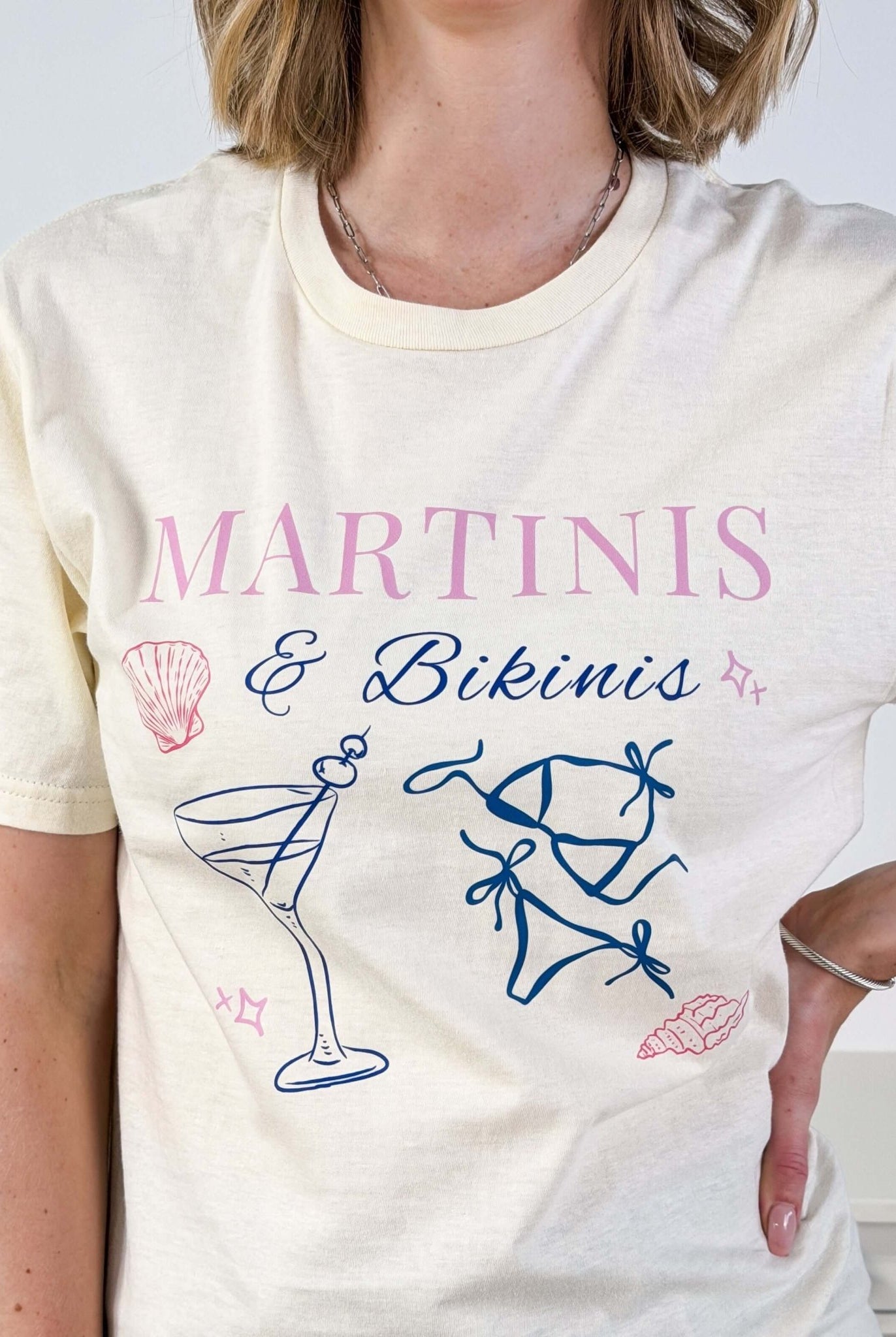 Martinis & Bikinis Crew Fit Graphic Tee
