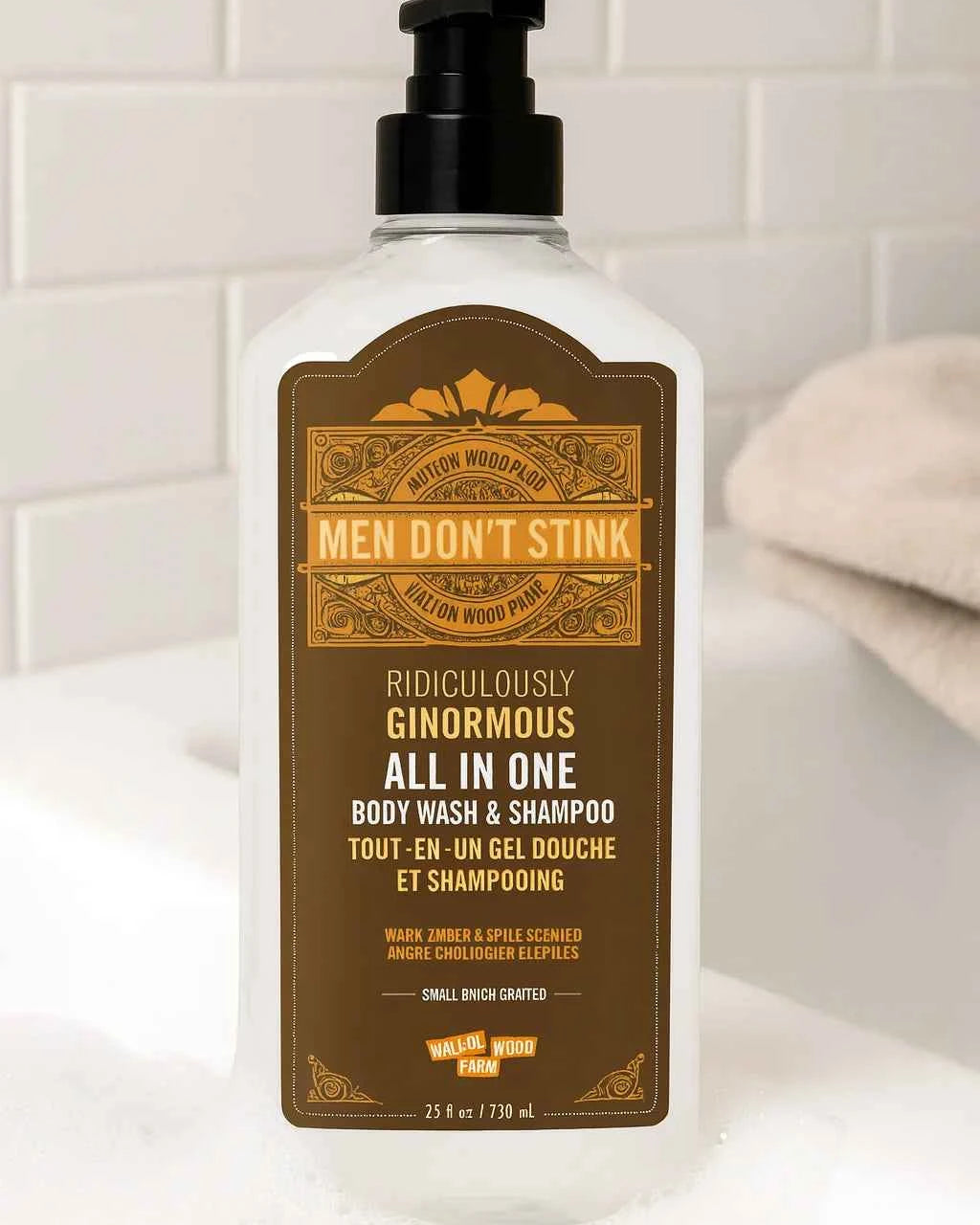 Men Don't Stink Ginormous All in One 750ml/25OZ Size