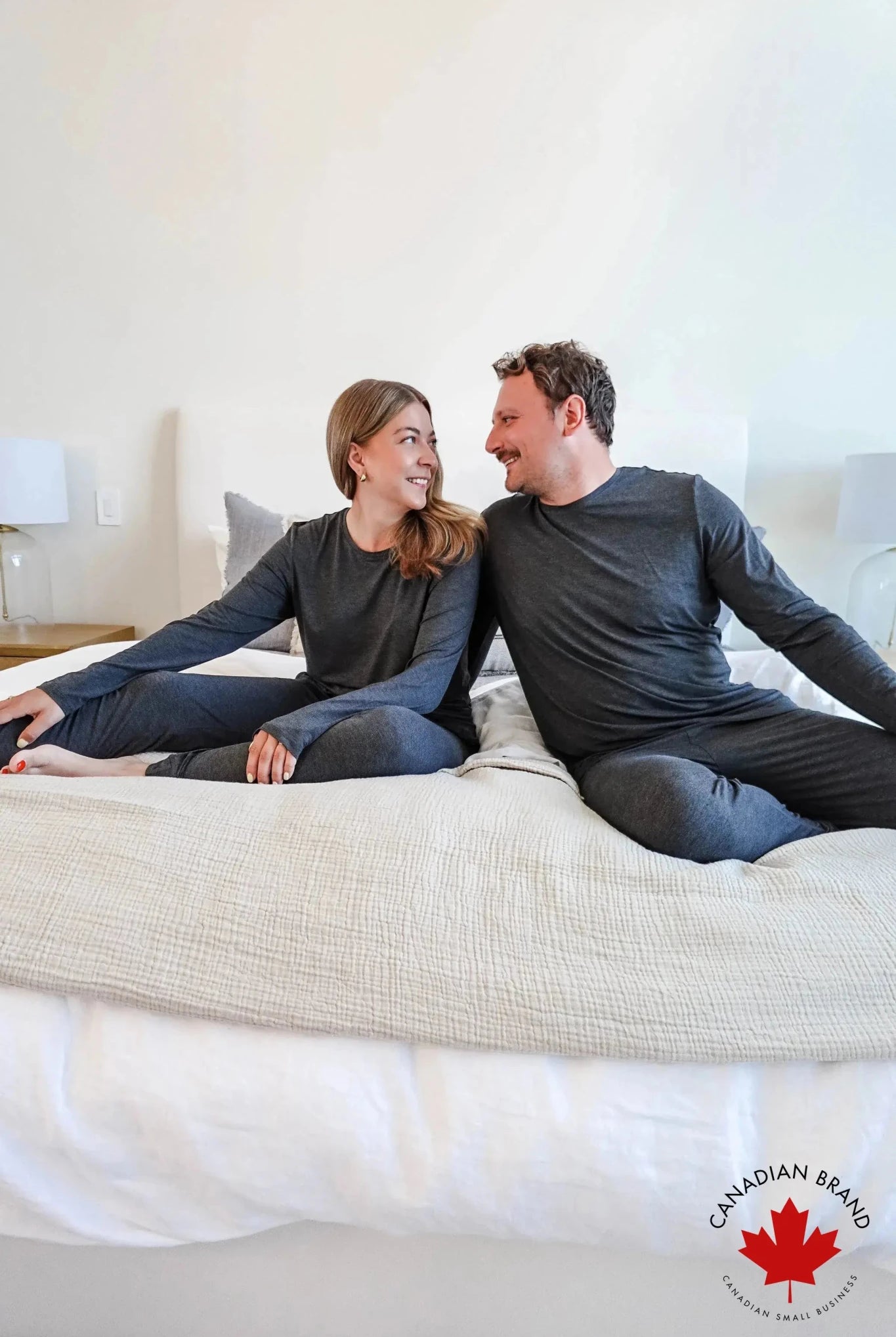 Unisex Long Sleeve Tee Bamboo | Charcoal