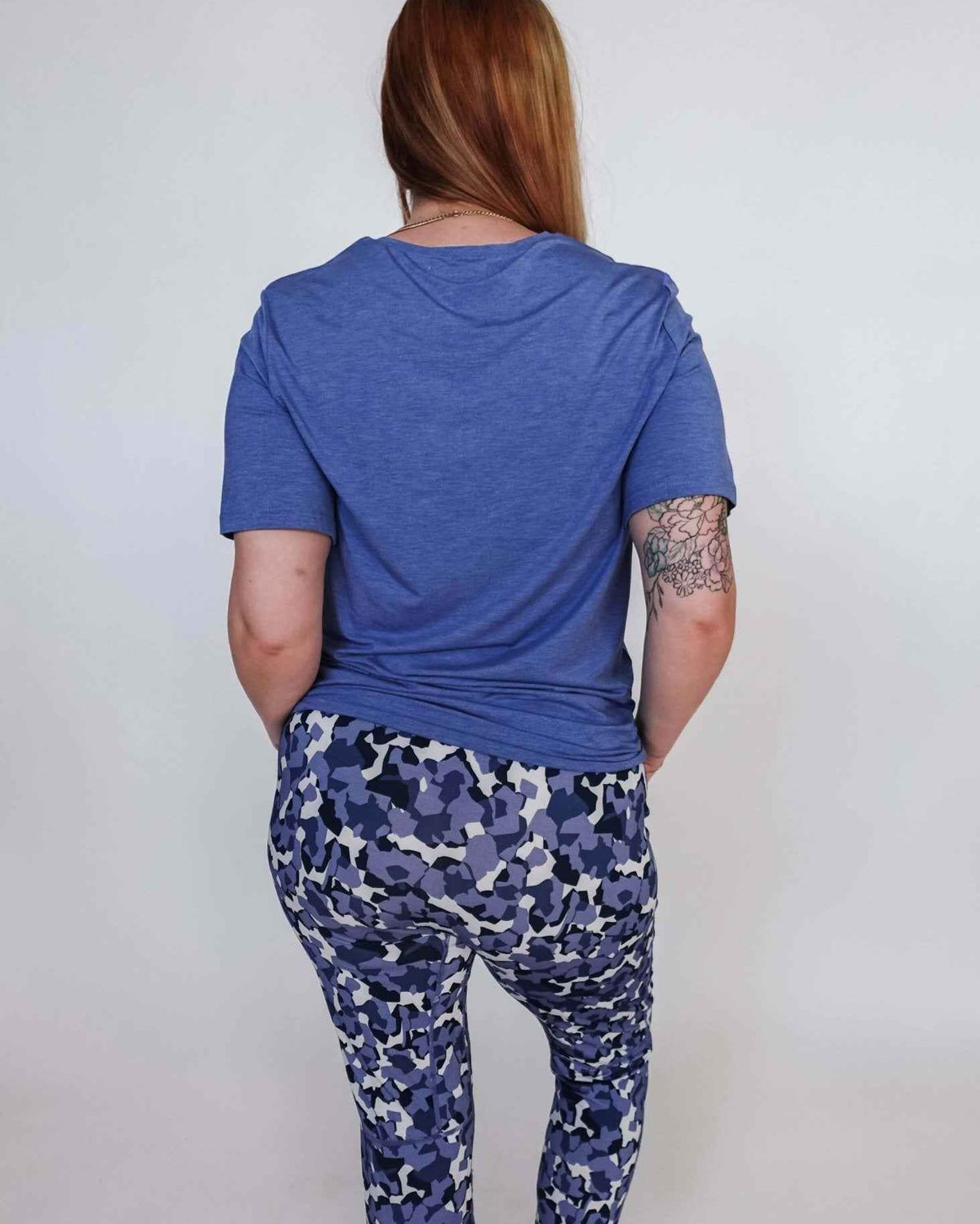 Bob's Sleepwear Co. Men's Bamboo Moisture-Wicking Short Sleeve Sleep Tee in Heather Blue