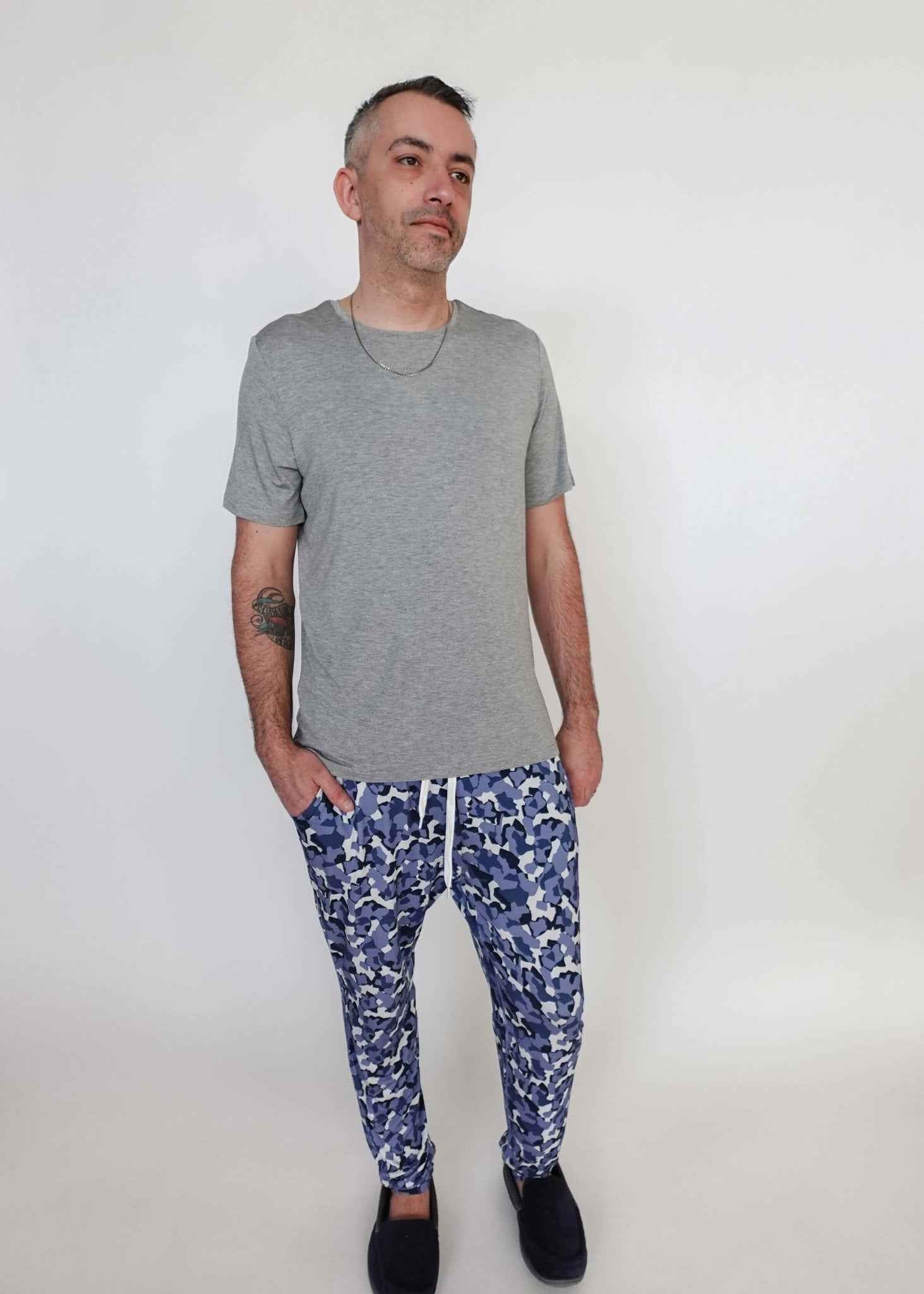 Bob's Sleepwear Co. Men's Bamboo Moisture-Wicking Short Sleeve Sleep Tee in Heather Gray
