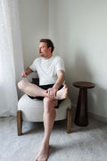 Men's Cooling Bamboo Short Sleeve Sleep Tee White
