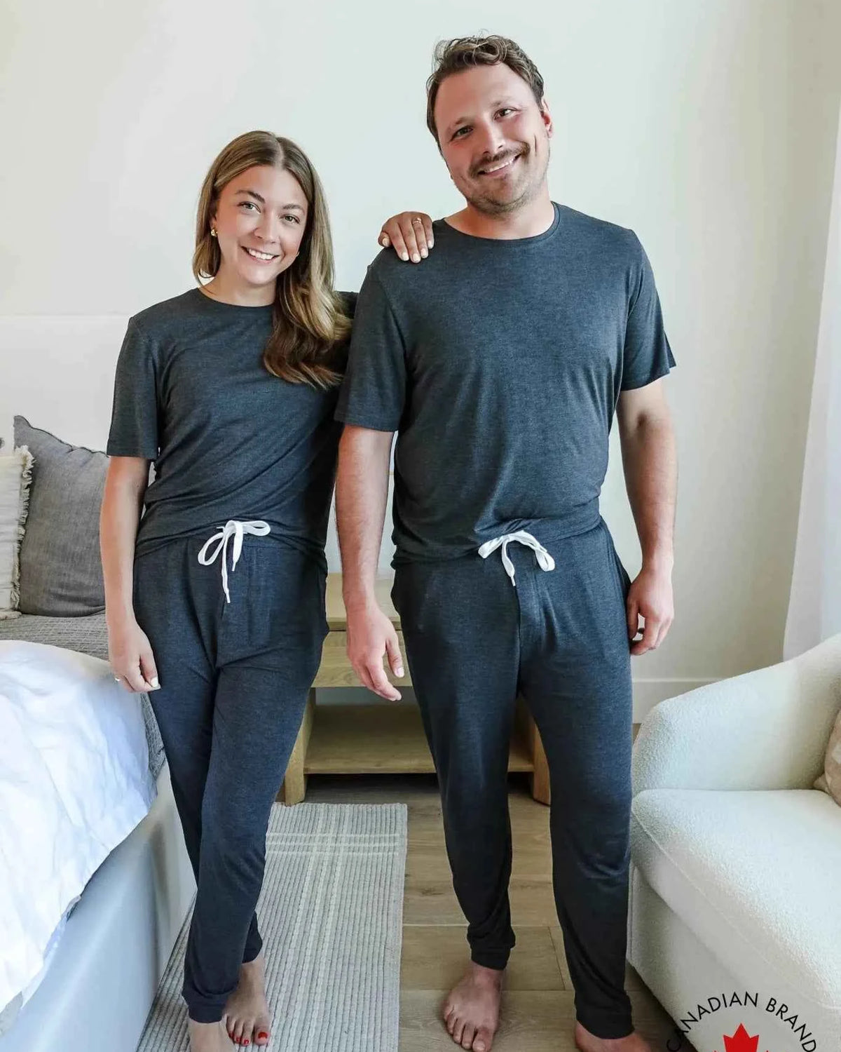 Bob's Sleepwear Co. Men's Bamboo Sleep Jogger Pant in Charcoal Gray