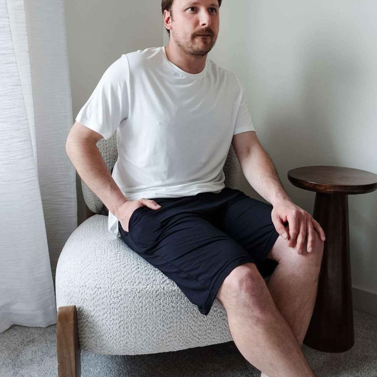 Bob's Sleepwear Co. Men's Bamboo Moisture-Wicking Sleep Shorts in Black
