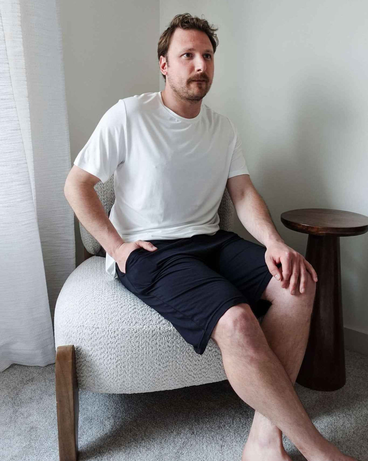 Bob's Sleepwear Co. Men's Bamboo Moisture-Wicking Sleep Shorts in Black
