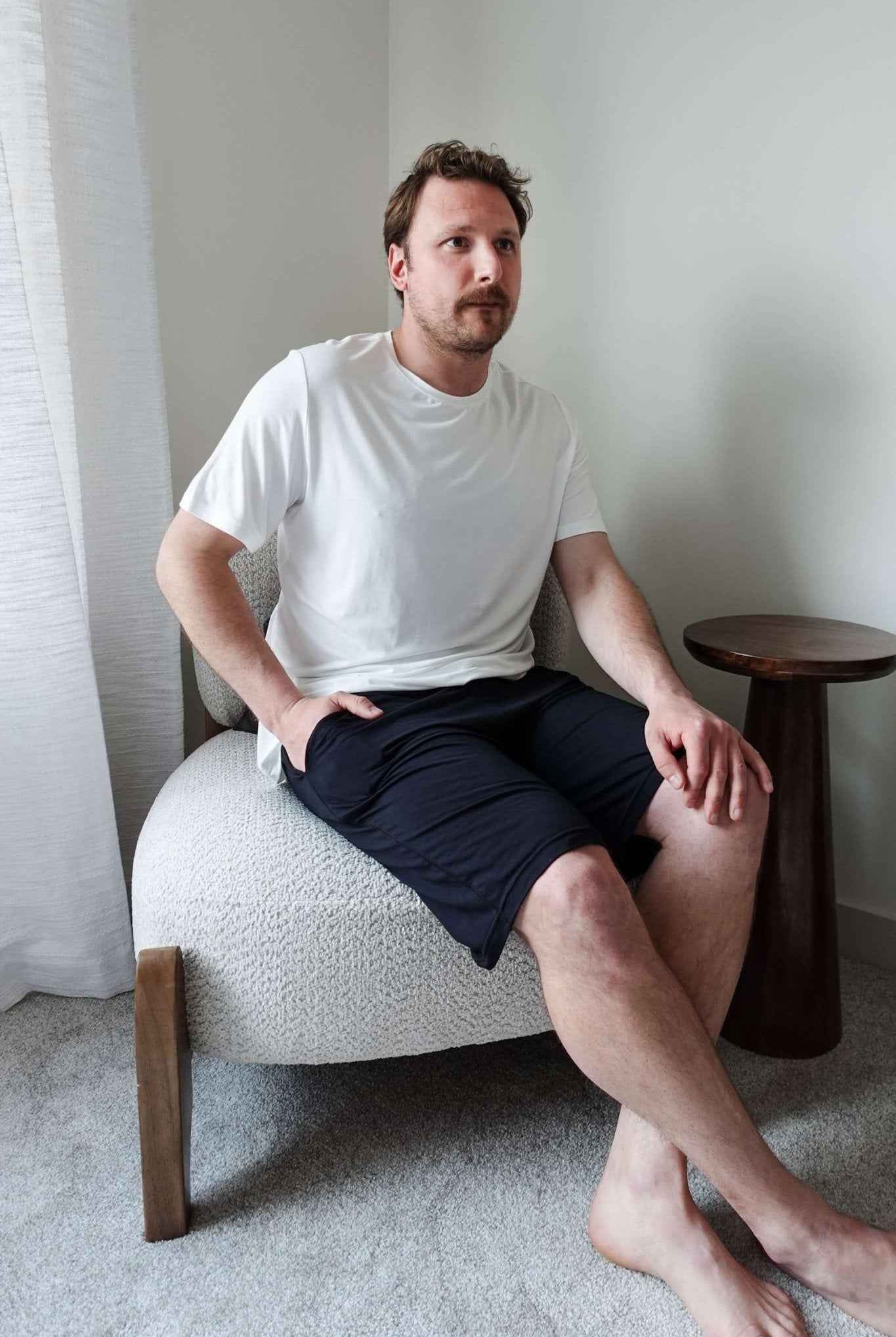 Bob's Sleepwear Co. Men's Bamboo Moisture-Wicking Sleep Shorts in Black