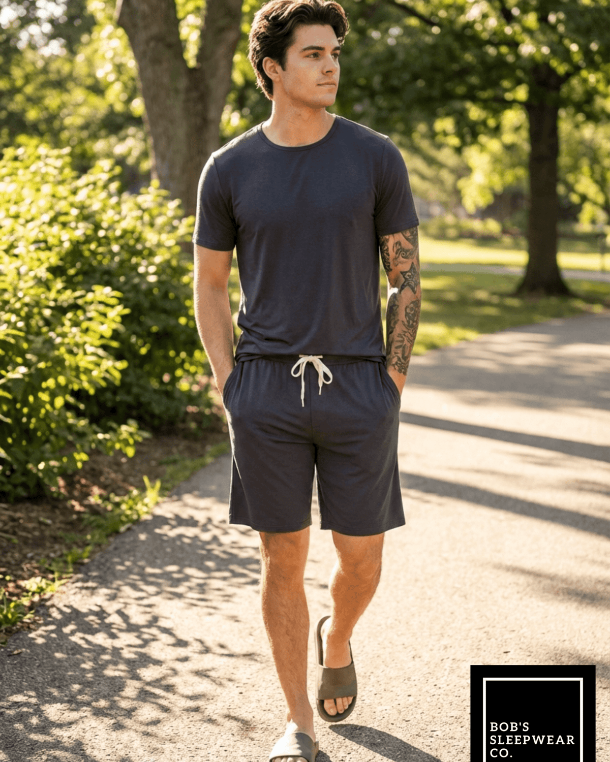 Men's Bamboo Sleep Shorts | Charcoal Gray | Bob's Sleepwear Co. - Bob's Sleepwear Co. - Cloud Nine Pajamas