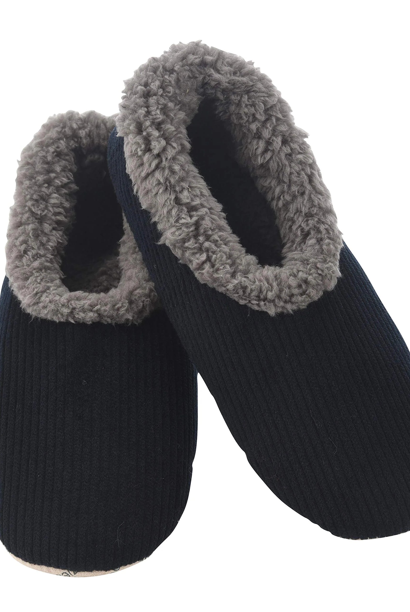 Men's Corduroy Snoozies! Slippers men's corduroy sherpa lined slippers by Snoozies in black