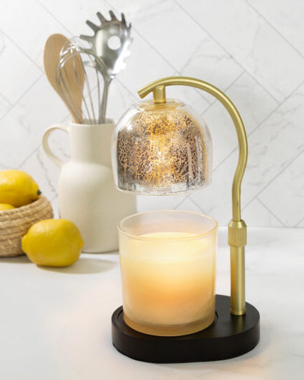 Candle Warmers Etc. Mercury Glass Candle Warmer Gold mercury glass shade detail — Cloud Nine Pajamas