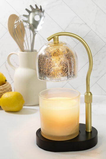 Candle Warmers Etc. Mercury Glass Candle Warmer Gold mercury glass shade detail — Cloud Nine Pajamas