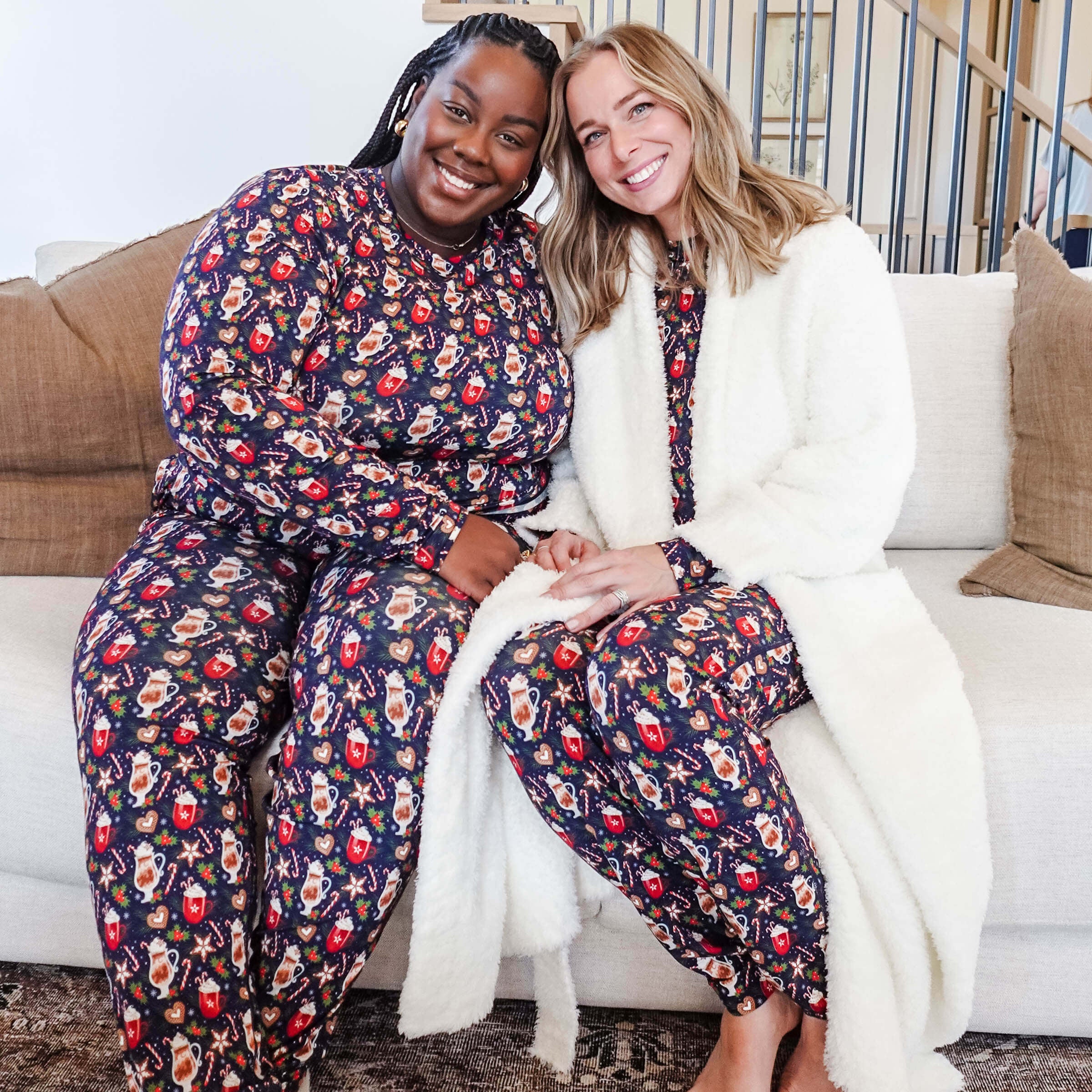 Merry Mugs Print Long Sleeve & Jogger Bamboo PJ Set