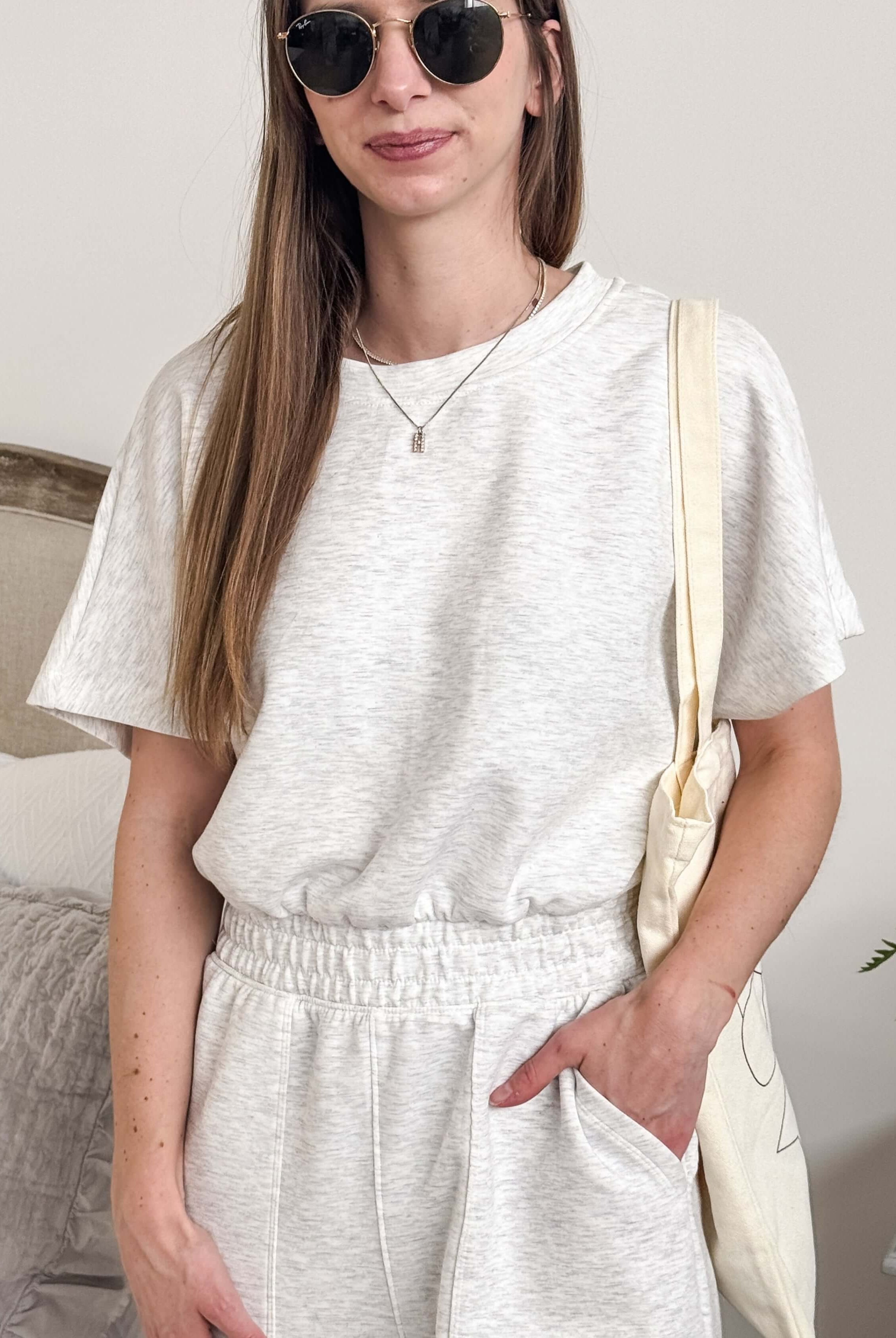 Modal Short Sleeve Jumpsuit | Grey