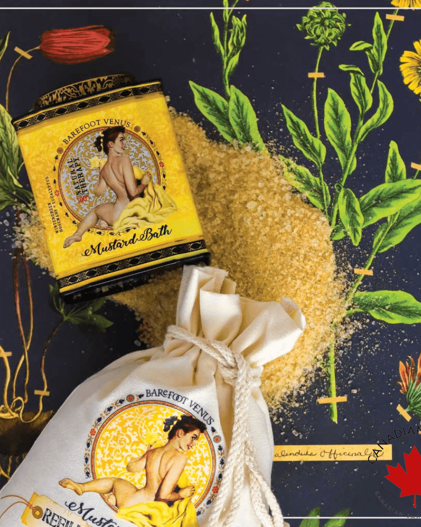 Barefoot Venus Mustard Bath 480G Tin + 1KG Refill Detoxifying Set