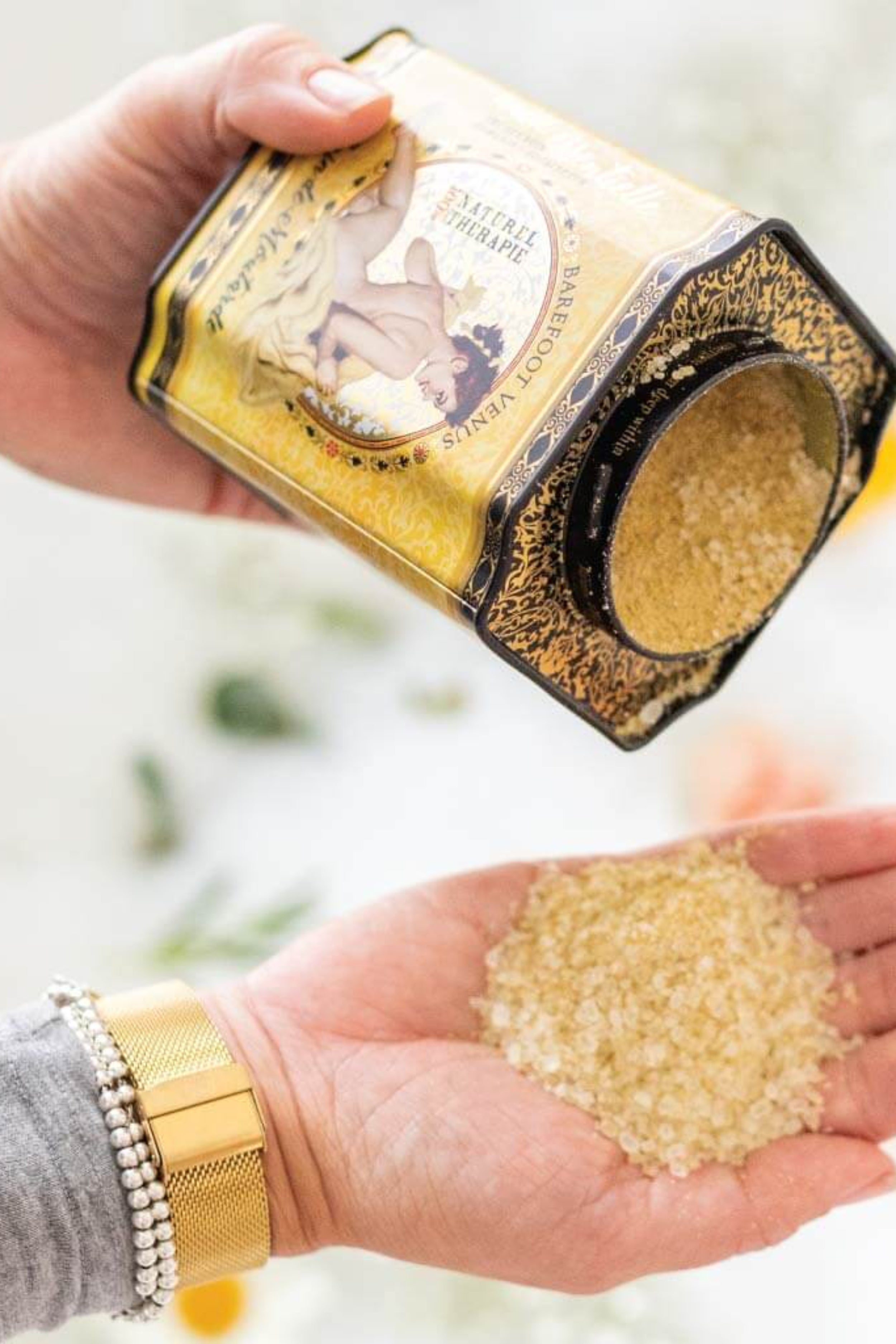 Mustard Bath 480G Tin therapeutic mustard bath all natural essential oil bath salts by barefoot venus