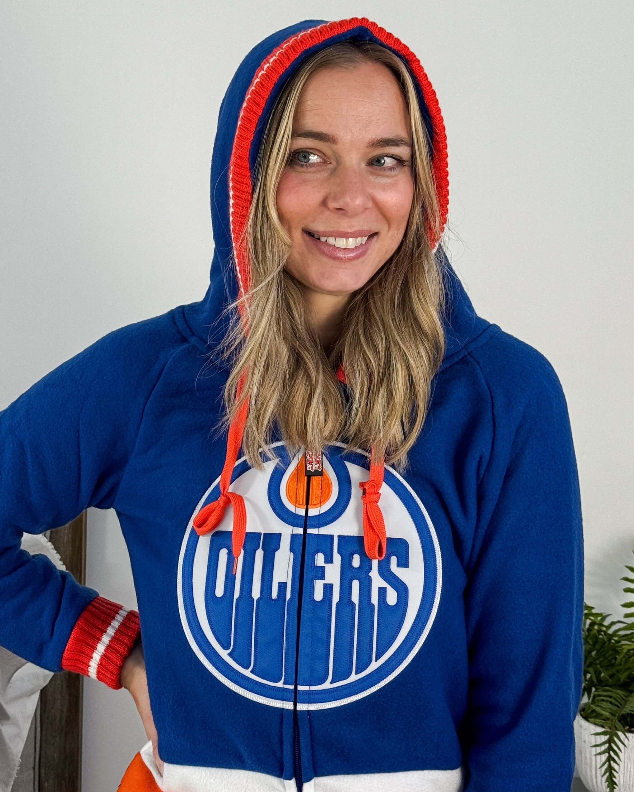 Edmonton Oilers Unisex Hockey Onesie Fleece | Hockey Sockey