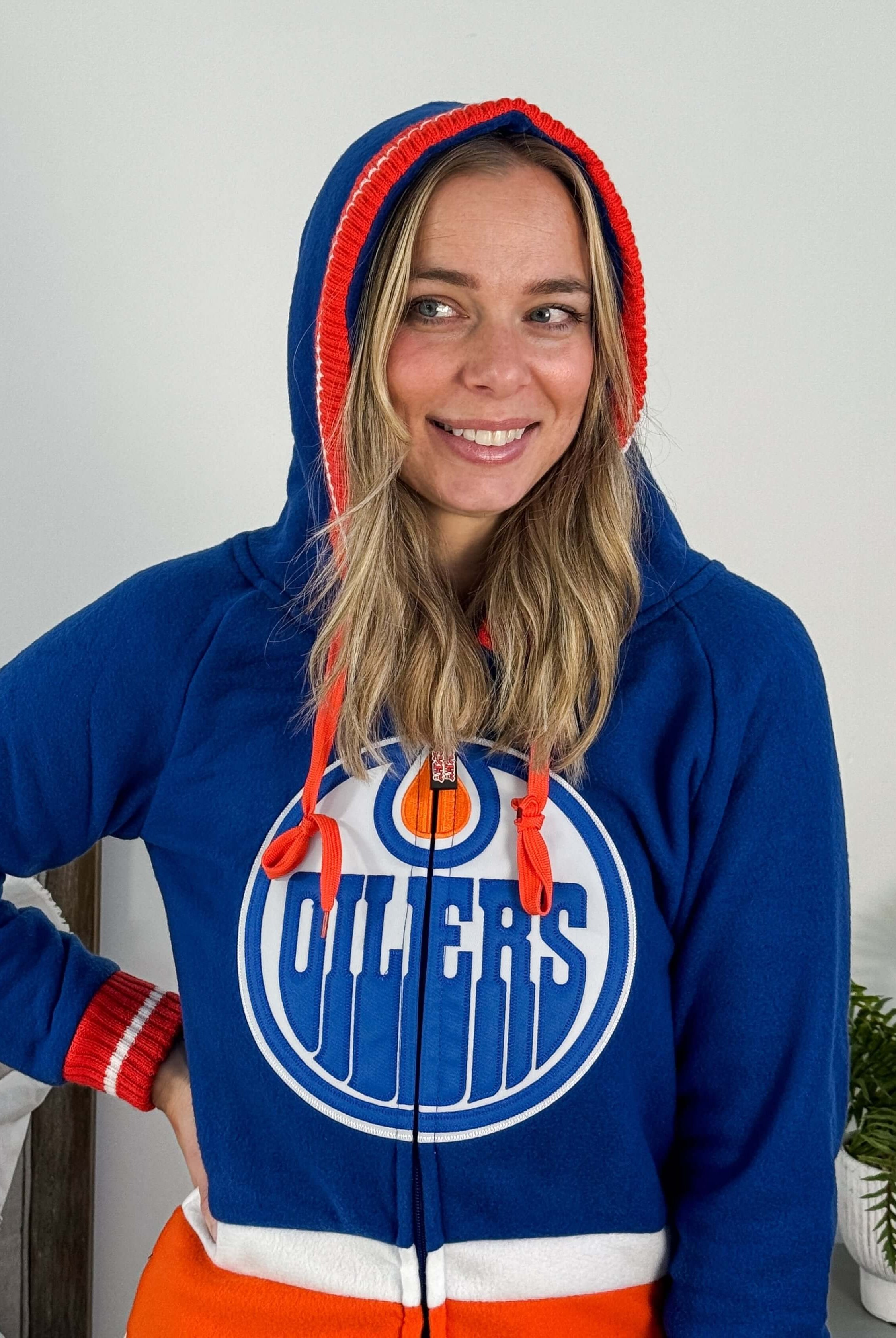 Edmonton Oilers Unisex Hockey Onesie Fleece | Hockey Sockey