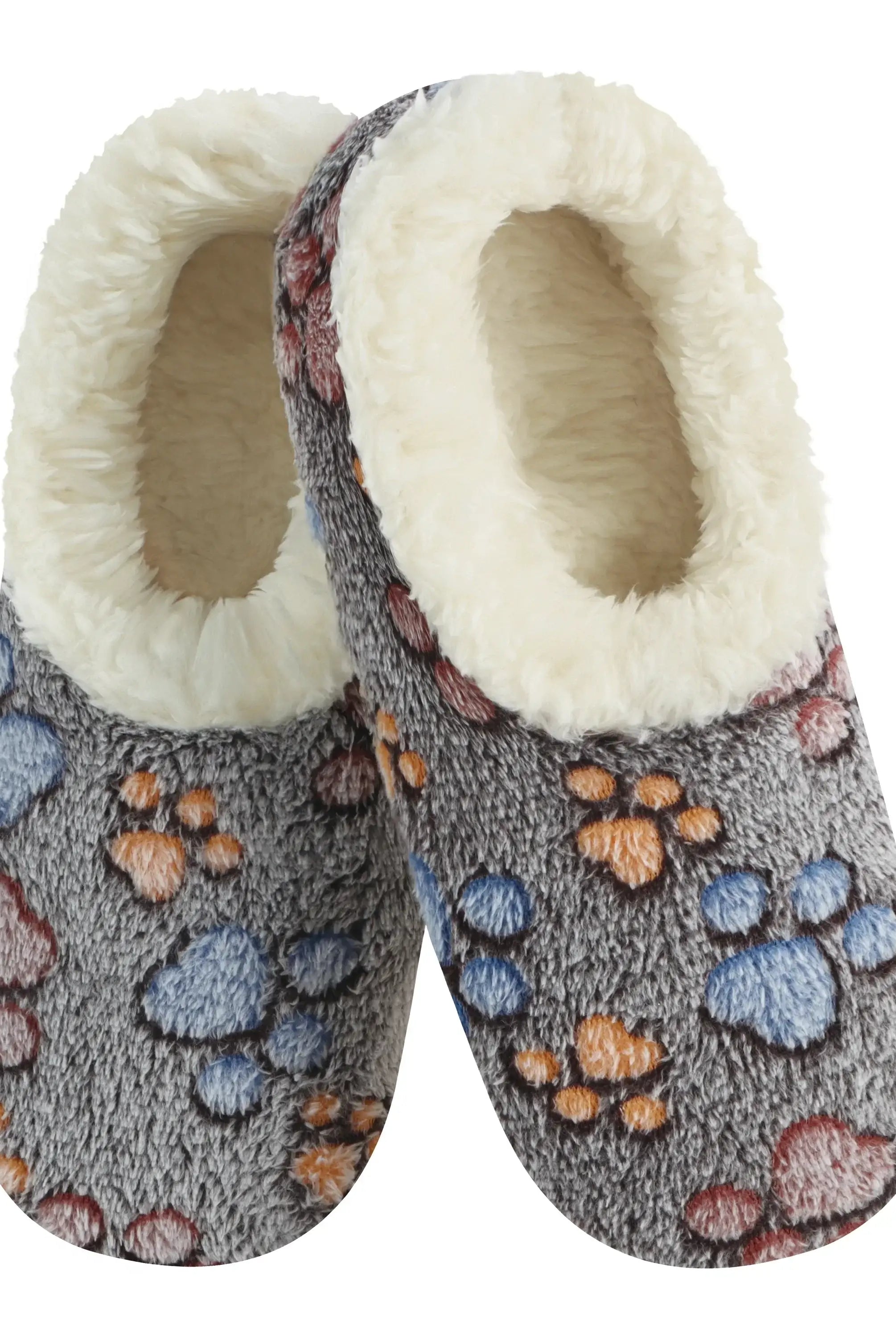 Snoozies Plush COZY Slipper Socks paw lovers black