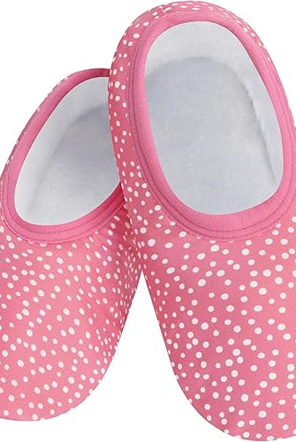 SNOOZIES Skinnies Lightweight Slipper Socks pink dots