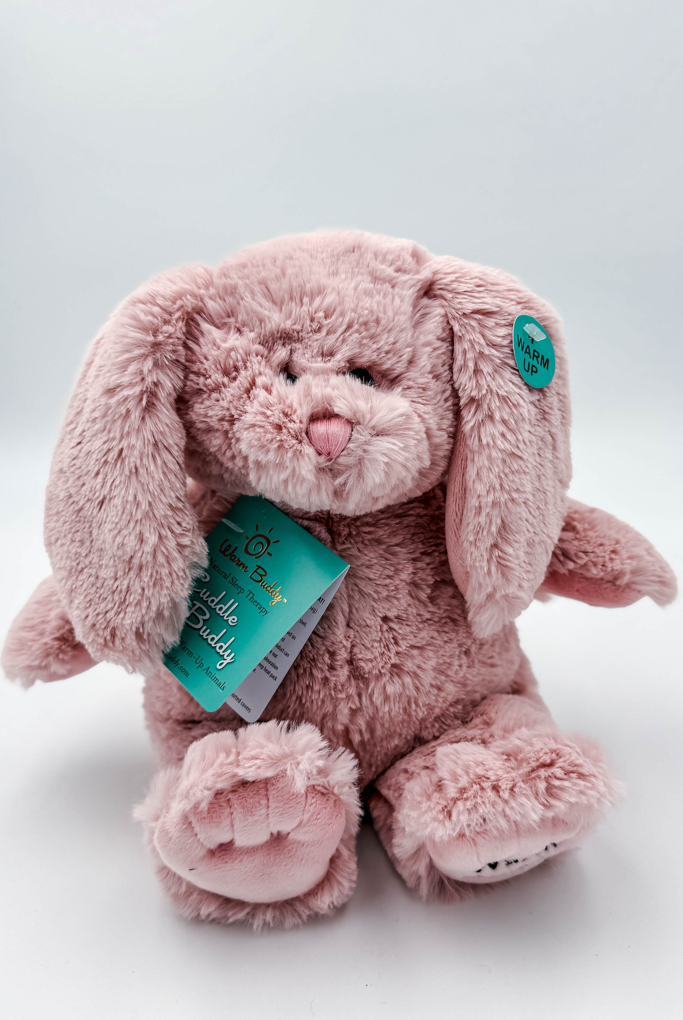 Cuddle Buddy Pink Bunny pink plush bunny from warm buddy with heating pack for moist therapy
