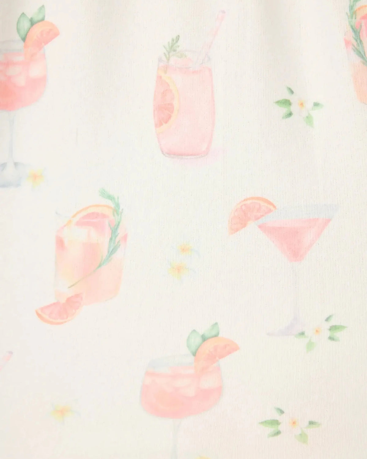 Paloma Mama Ivory Print PJ Salvage 2026 Collection - White Background with Pink Cocktail print