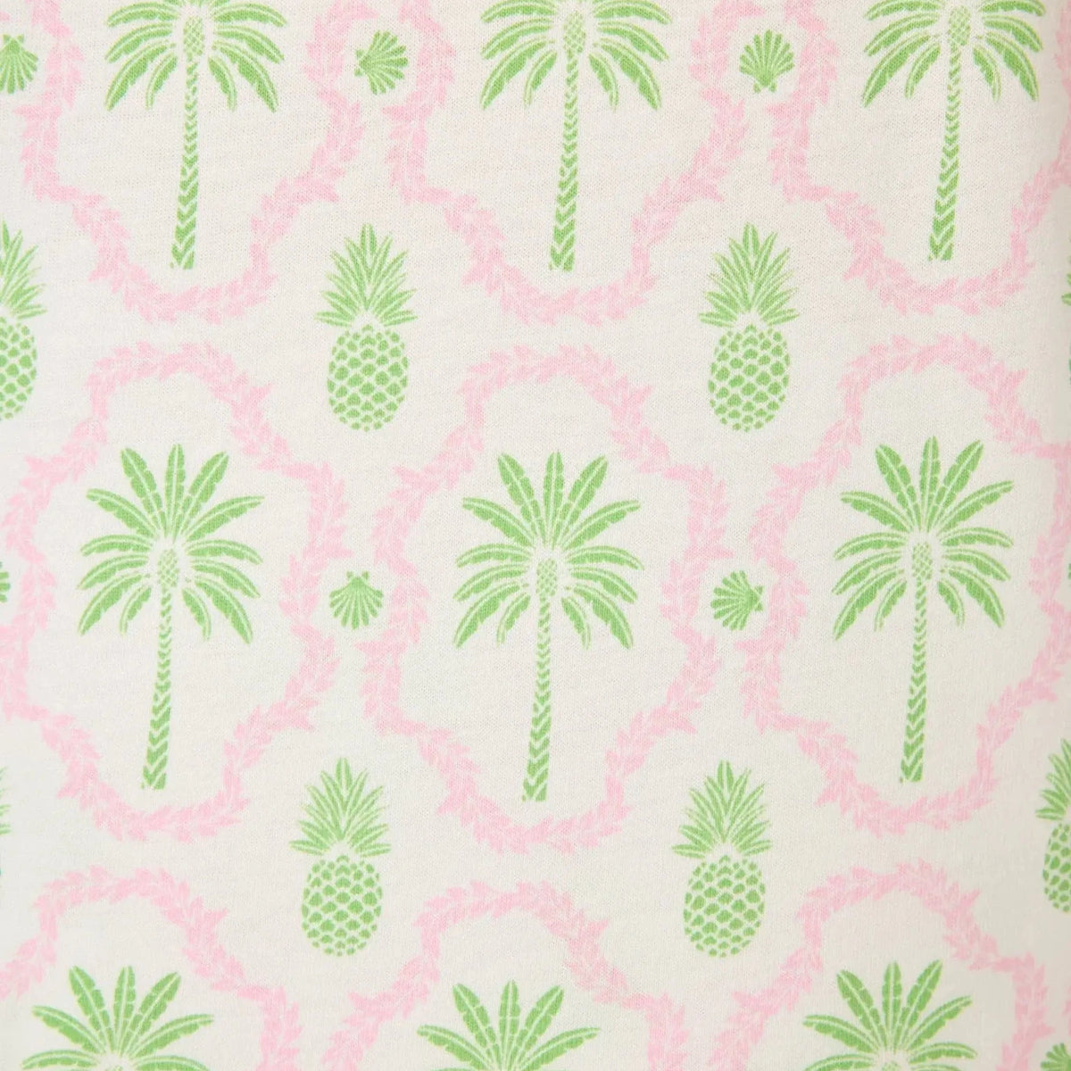 Playful Prints Cotton-Modal Long Sleeve Pajama Set by PJ Salvage in Island Time showing close up of the print