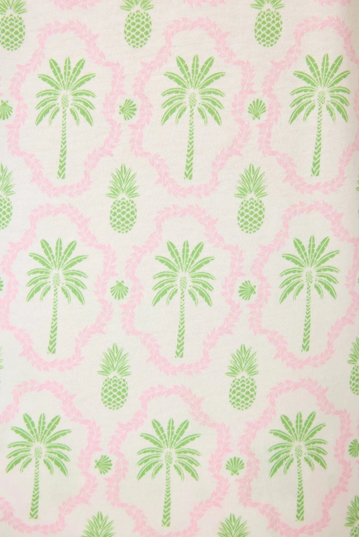 Playful Prints Cotton-Modal Long Sleeve Pajama Set by PJ Salvage in Island Time showing close up of the print