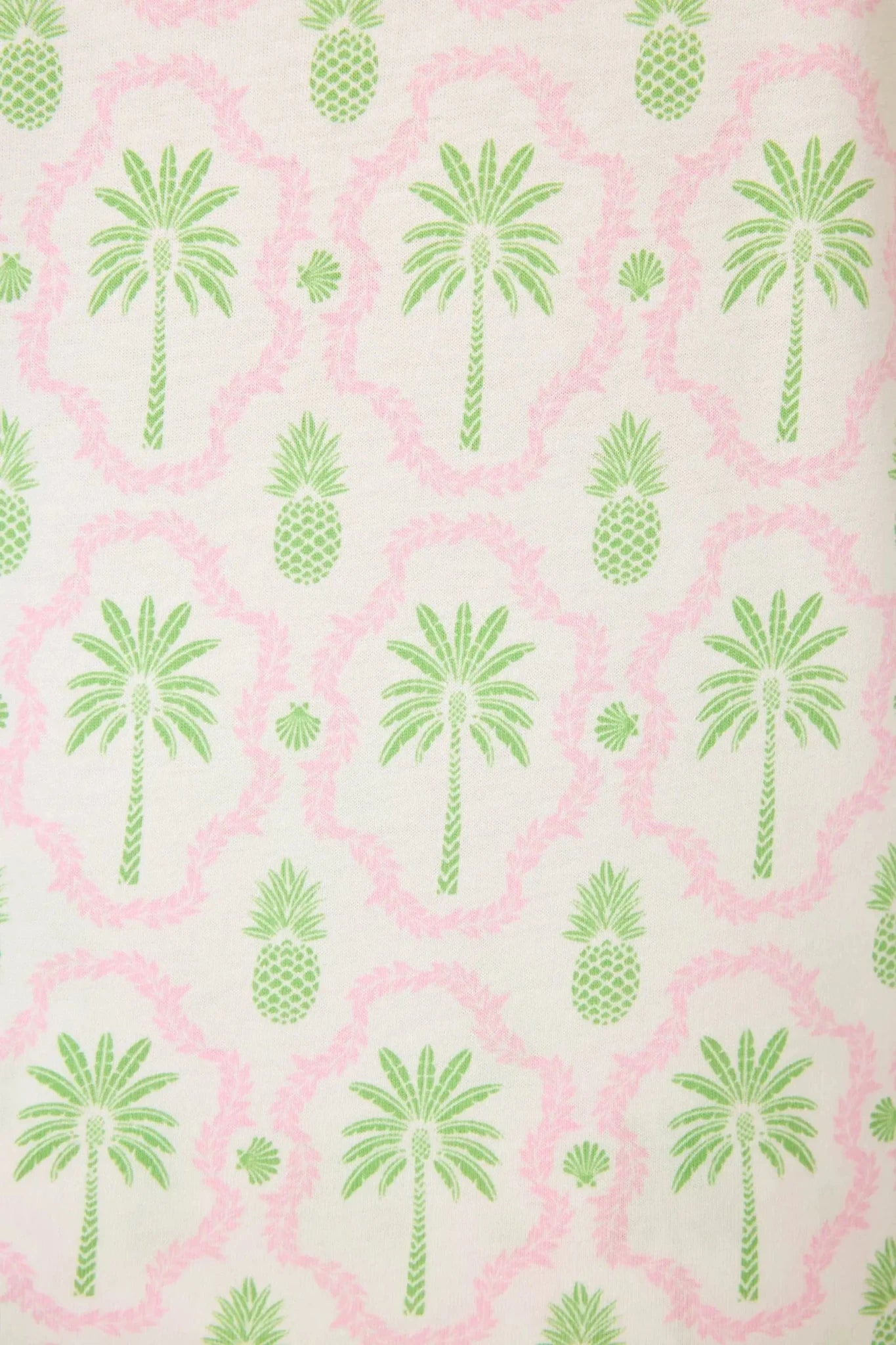 Playful Prints Cotton-Modal Long Sleeve Pajama Set by PJ Salvage in Island Time showing close up of the print