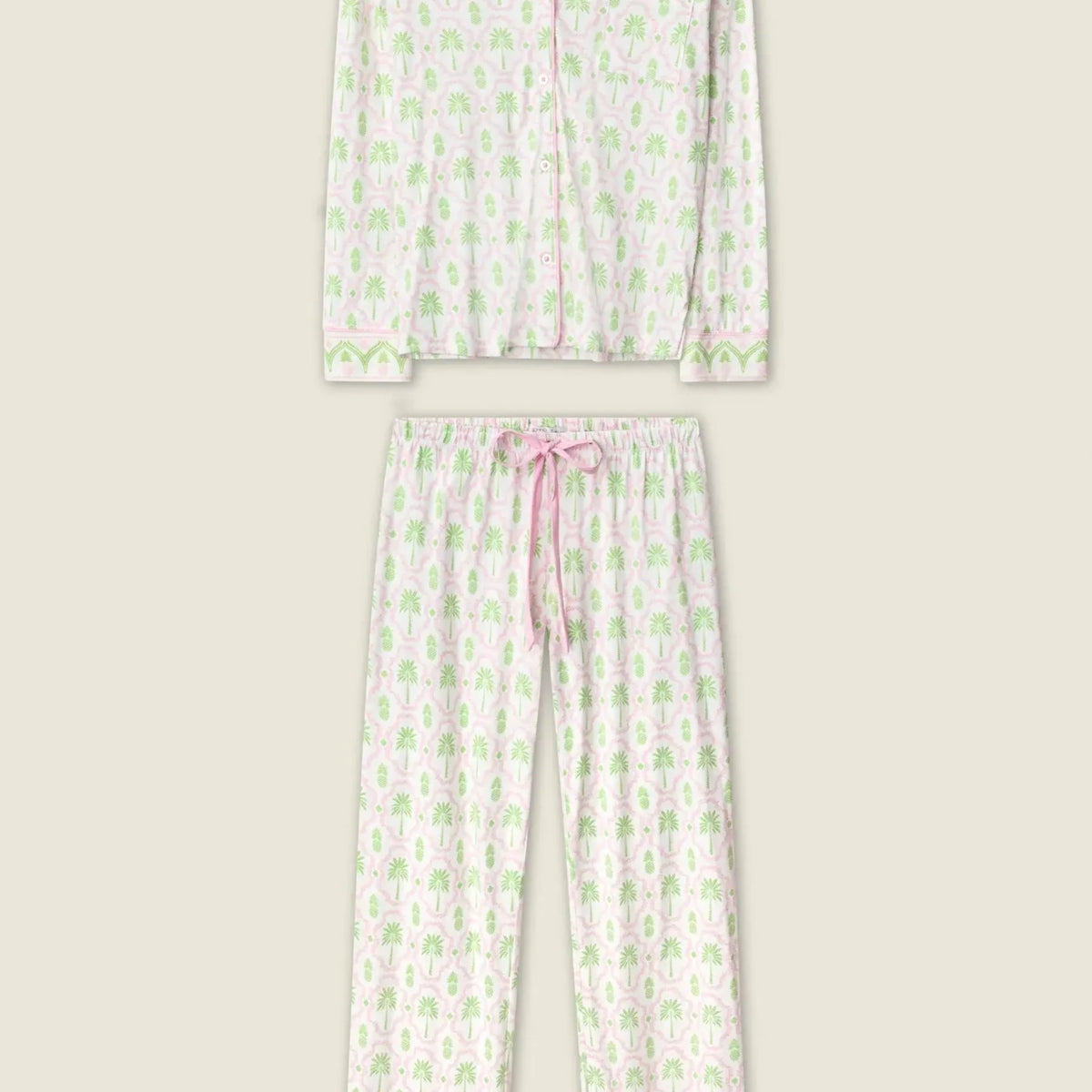 Playful Prints Cotton-Modal Long Sleeve Pajama Set by PJ Salvage featuring a colorful pattern and comfortable design.