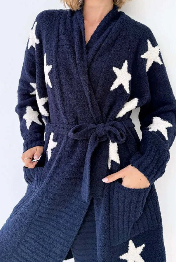 Pomona Fuzzy Yarn Robe Splendid | Ultra - Soft Chunky Chenille - Splendid - Cloud Nine Pajamas