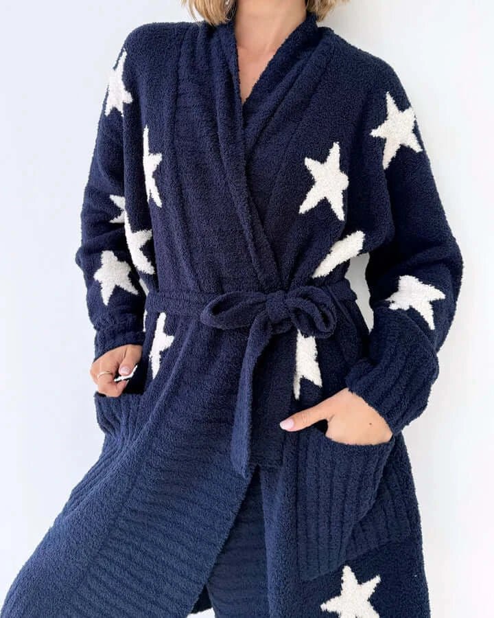 Pomona Fuzzy Yarn Robe Splendid | Ultra - Soft Chunky Chenille - Splendid - Cloud Nine Pajamas
