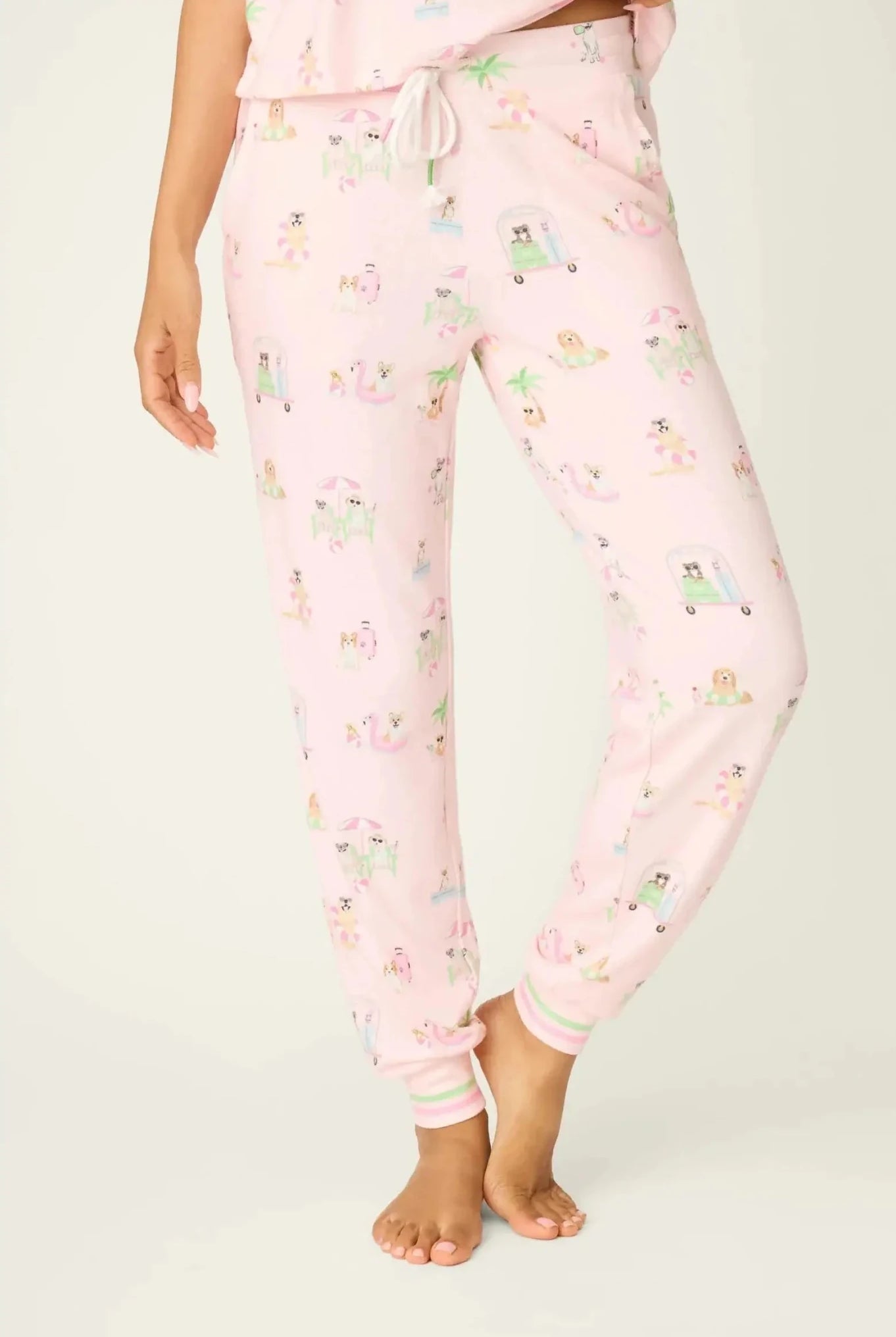 Pupcation Palms Sunnies & Sunshine Dog Print Jogger Set
