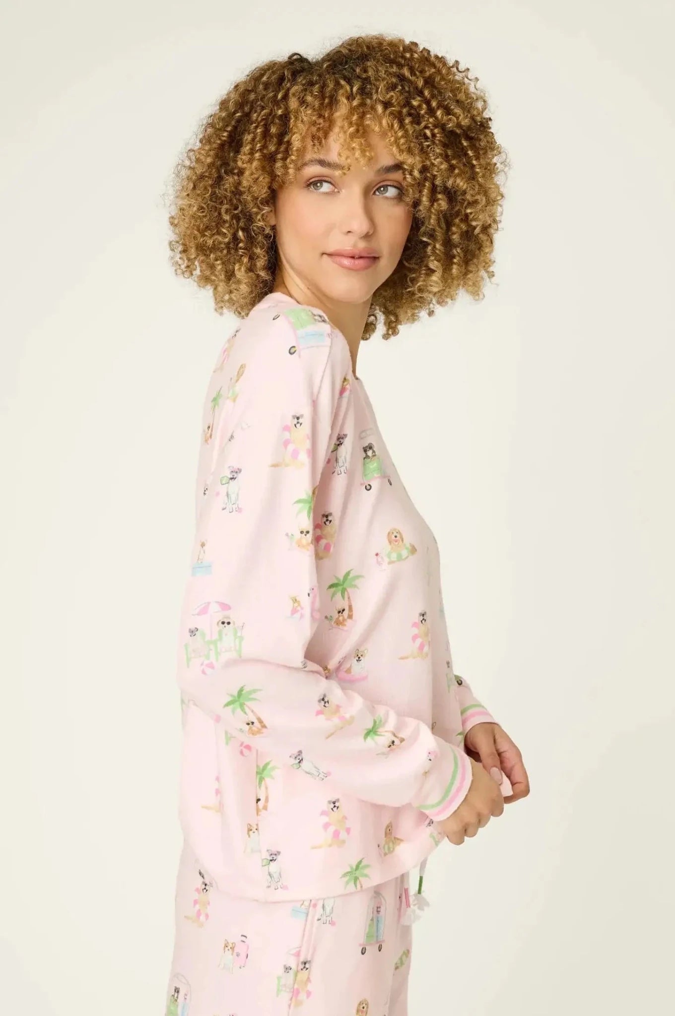 Pupcation Palms Sunnies & Sunshine Dog Print Jogger Set