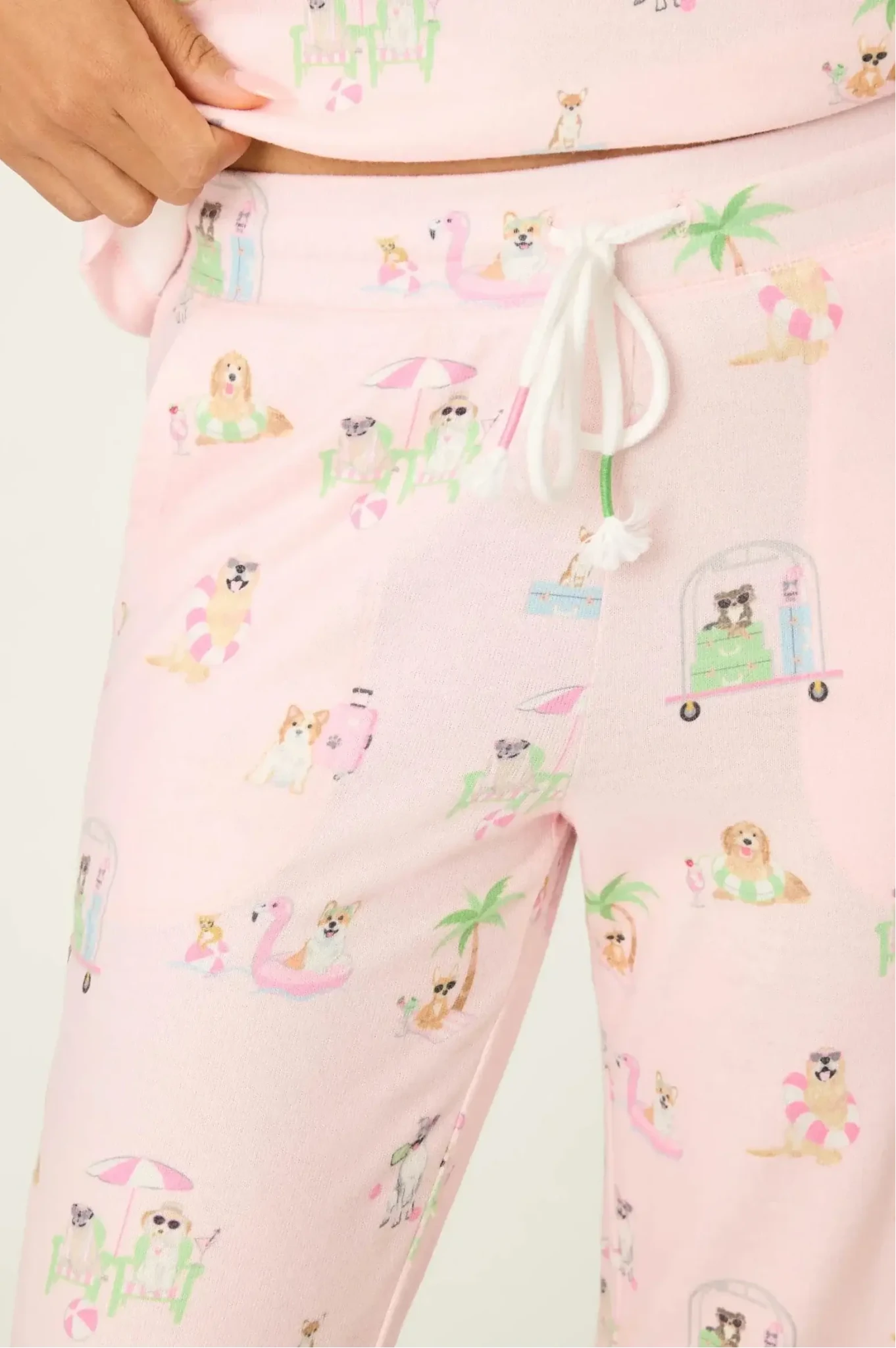 Pupcation Palms Sunnies & Sunshine Dog Print Jogger Set