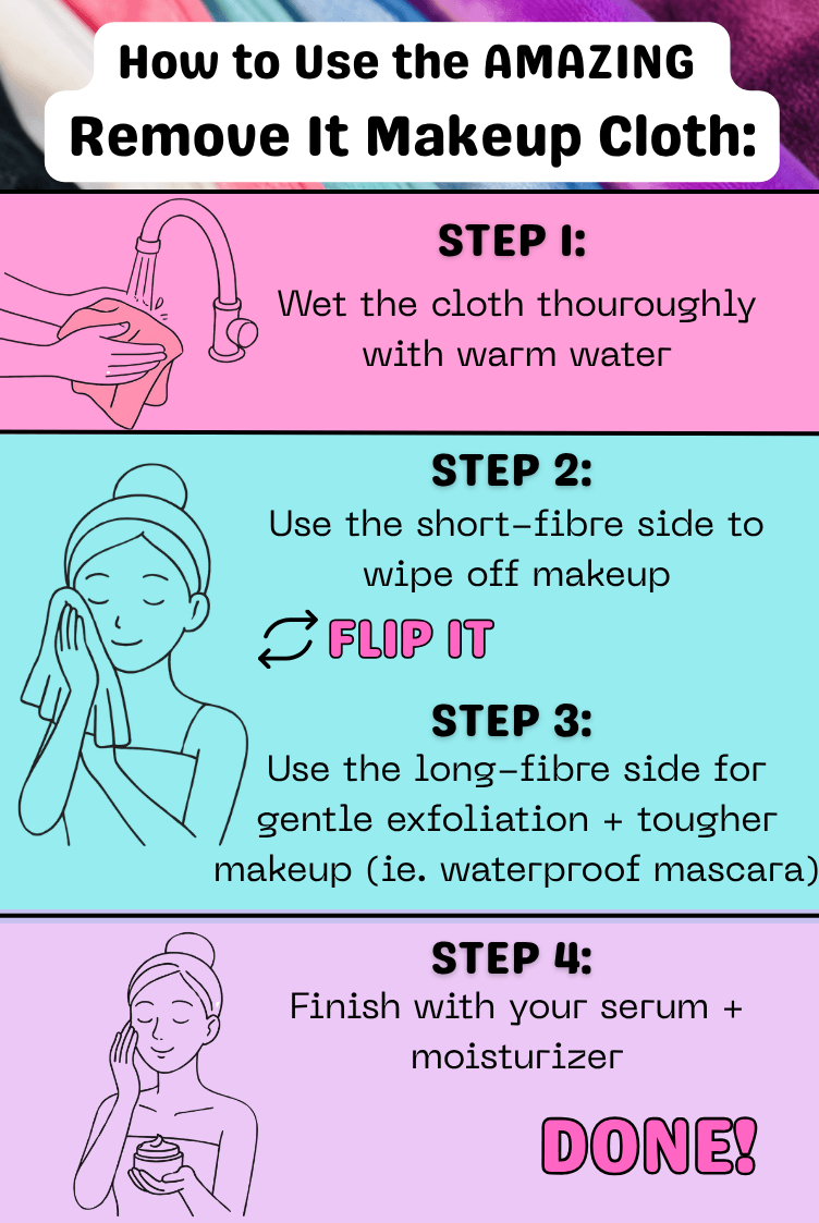 Remove It Reusable Makeup Remover Cloth | White - Remove It - Cloud Nine Pajamas