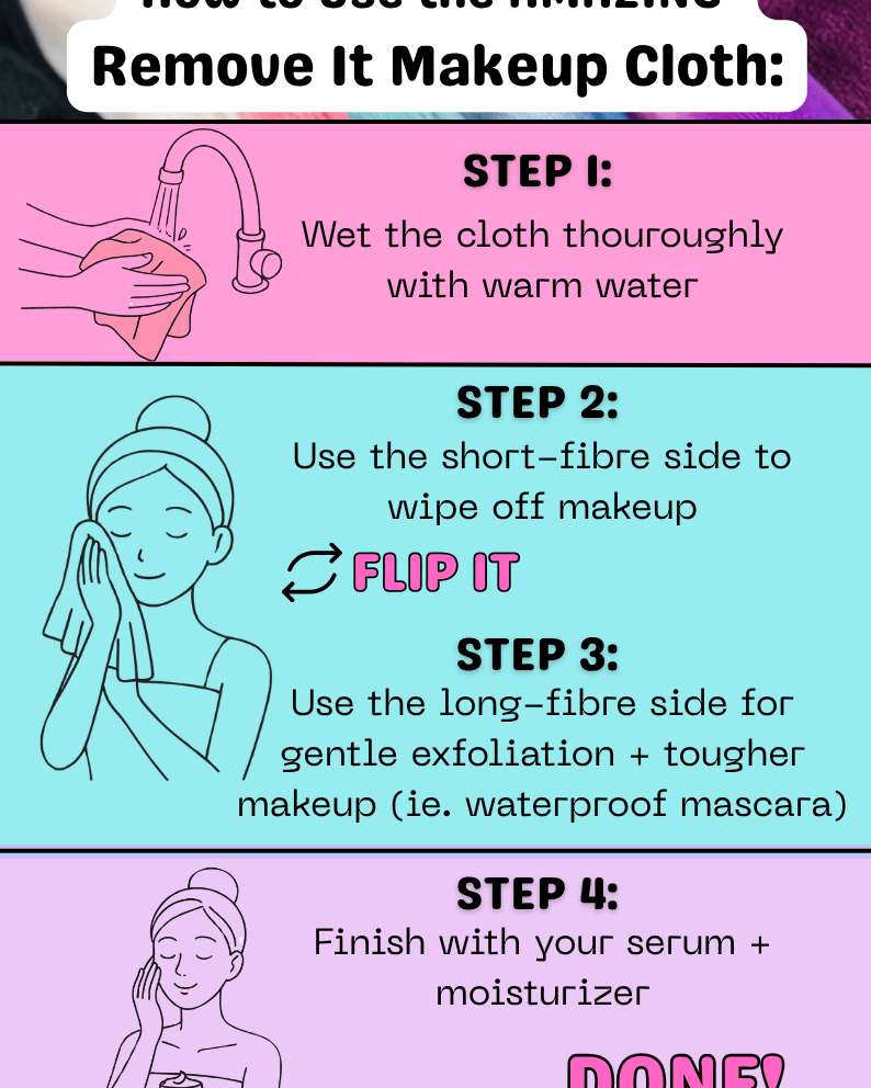 Remove It Reusable Makeup Remover Cloth | White - Remove It - Cloud Nine Pajamas