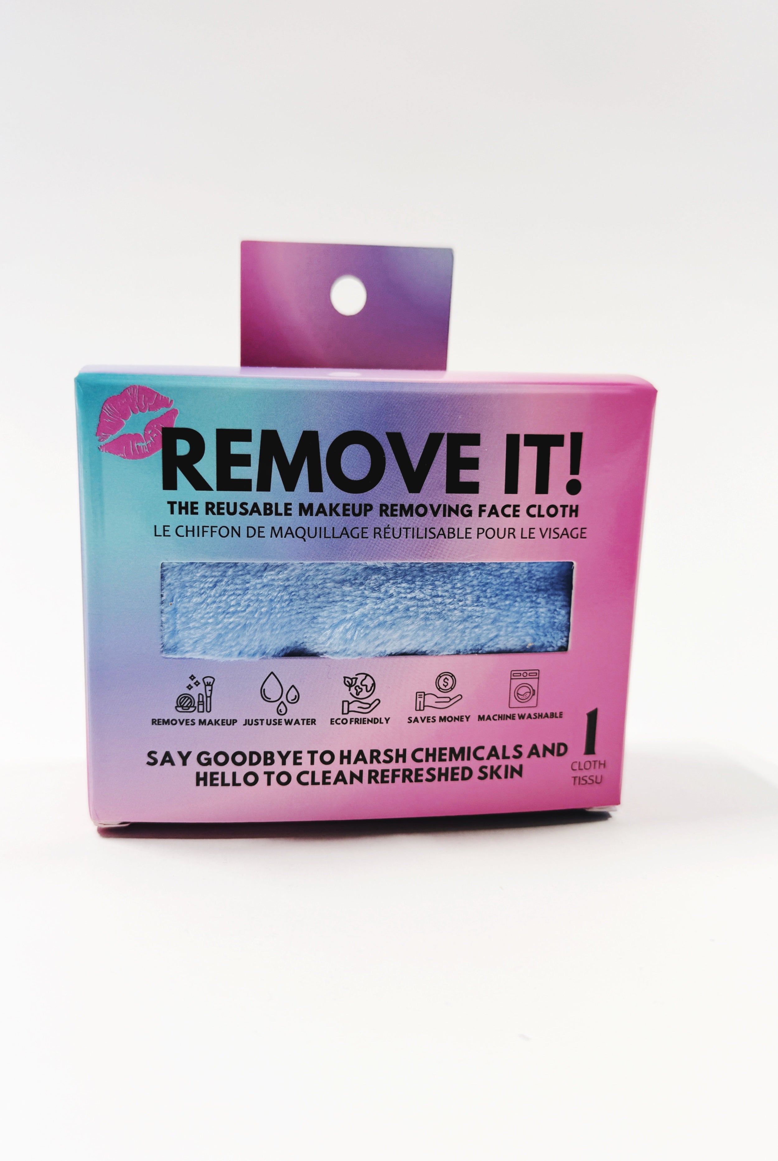 Aqua Blue Remove it Makeup Erasing Cloth - reusable, removes waterproof makeup, just add water!