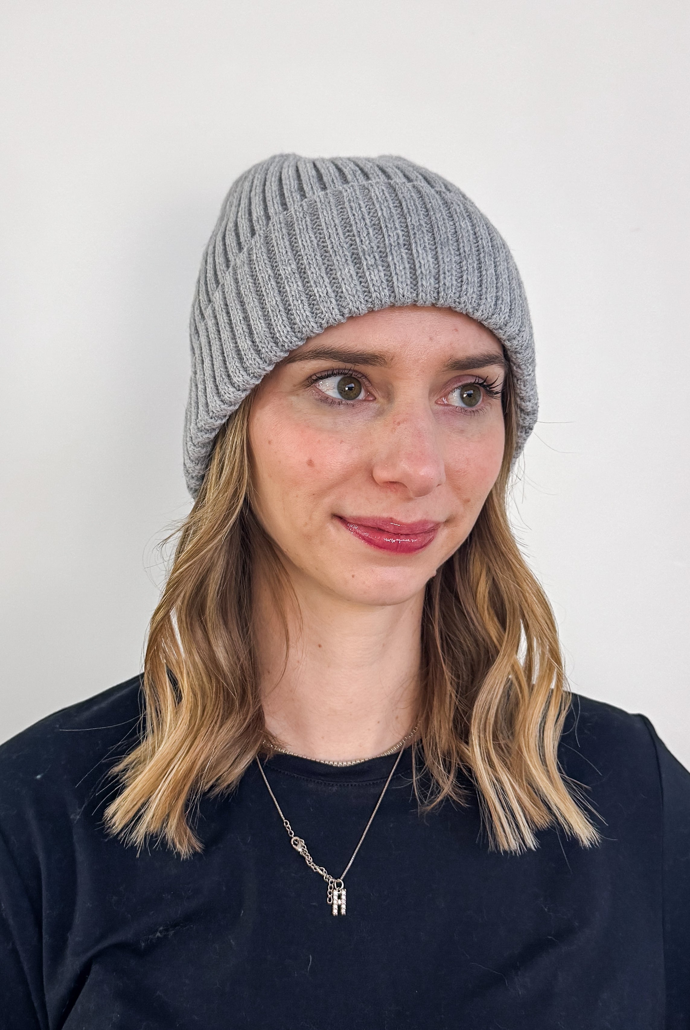 grey unisex ribbed knit winter toque beanie hat by Gertex