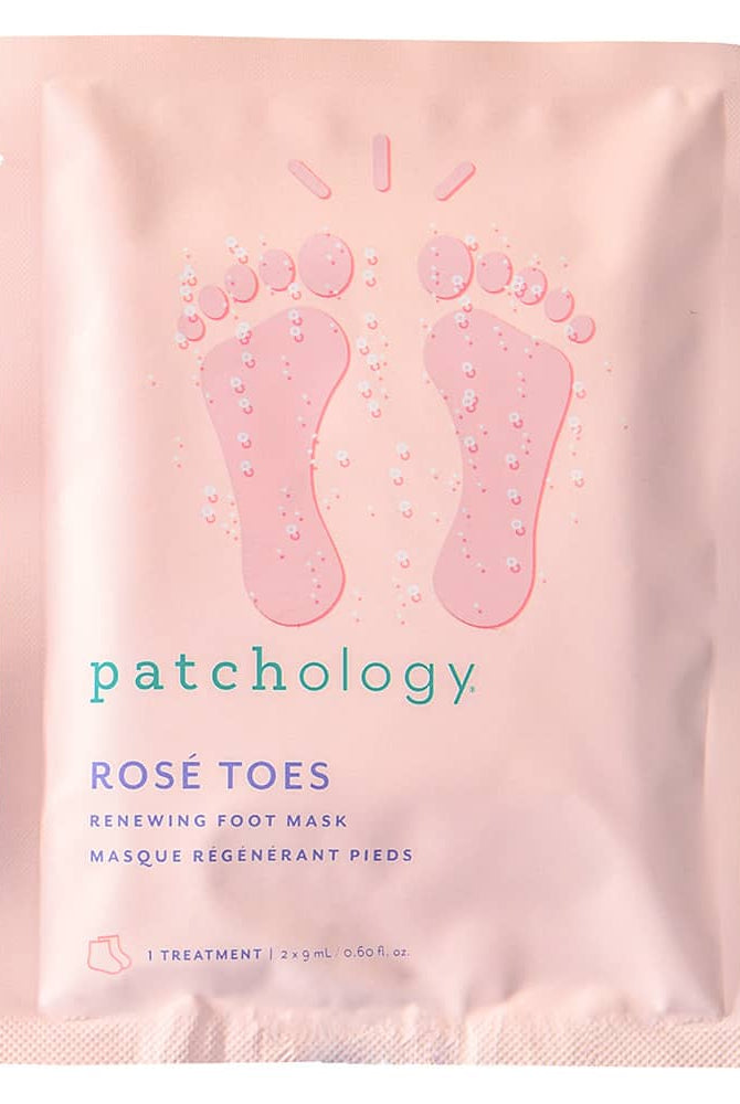 Patchology Rosé Toes renewing foot heel mask rose gold booties