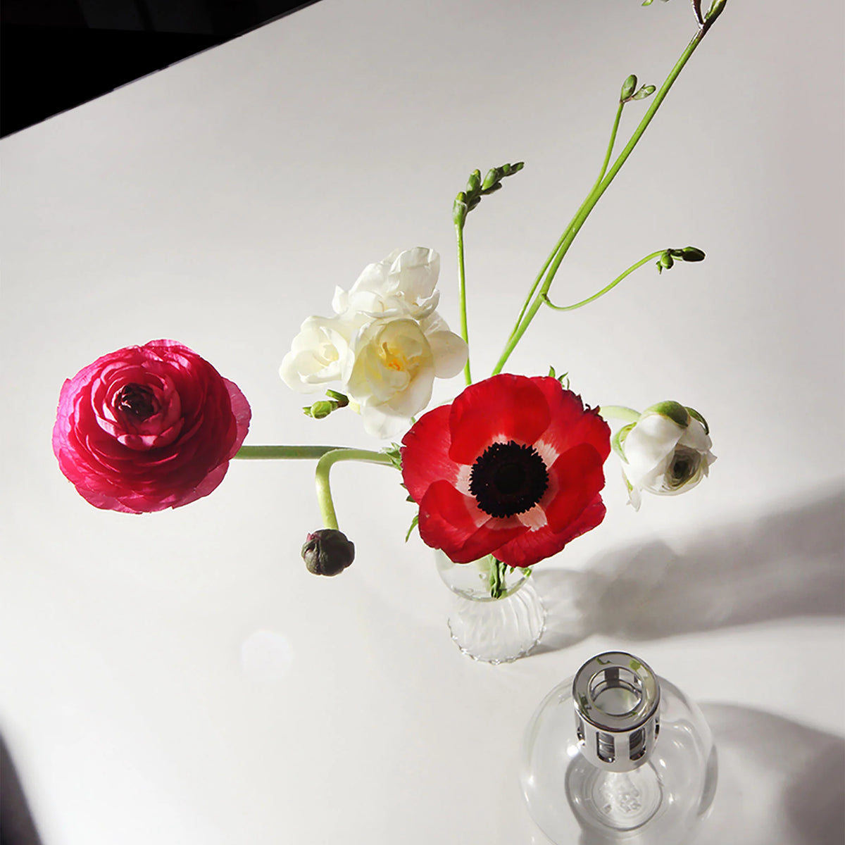 Maison Berger Paris Round Glass Fragrance Lamp lifestyle styled on surface — Cloud Nine Pajamas Edmonton