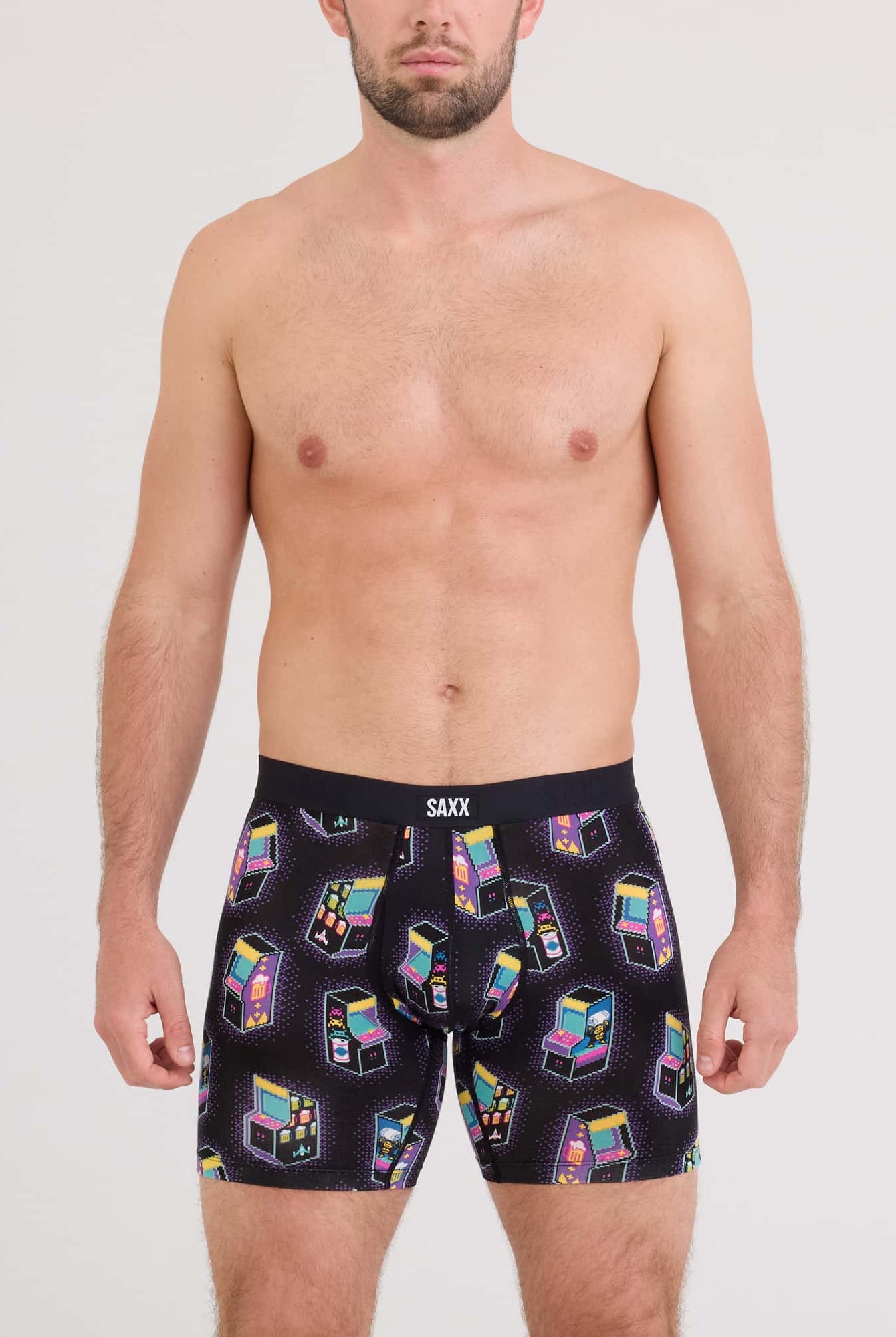 Beercarde BCB Vibe Xtra Soft Comfort Boxer Brief by SAXX on male model with white background
