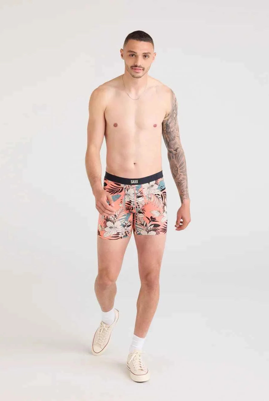 SAXX Men's Vibe Xtra Soft Comfort Boxer Brief 6 Inch Inseam BallPark Pouch