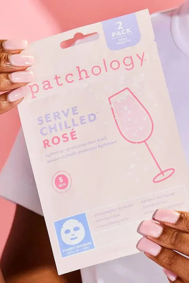 Serve Chilled Rosé Hydrating Sheet Mask | Patchology (2 Pack) - Patchology - Cloud Nine Pajamas