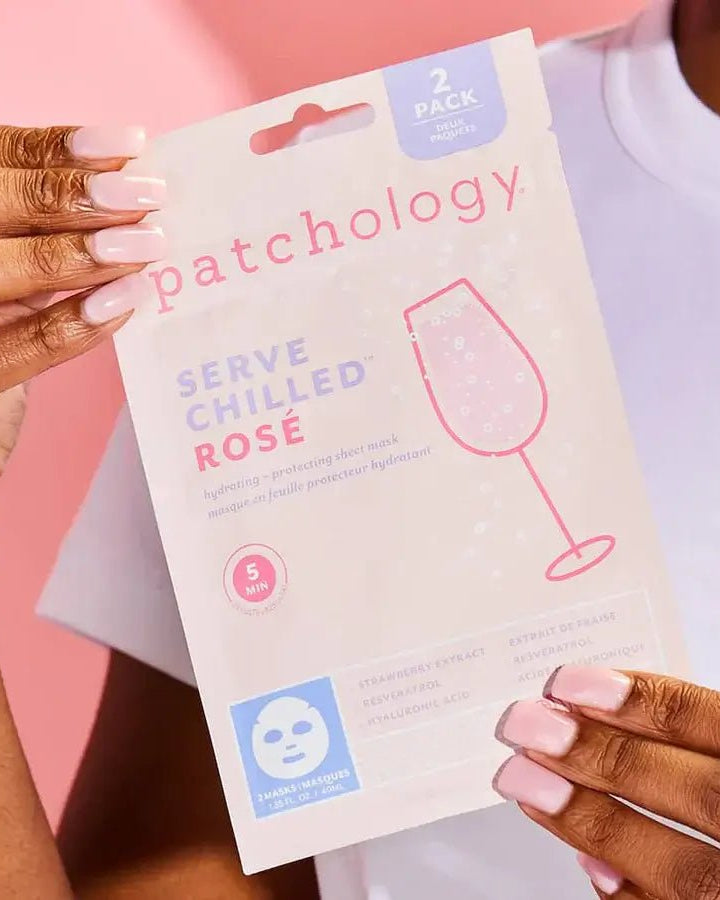 Serve Chilled Rosé Hydrating Sheet Mask | Patchology (2 Pack) - Patchology - Cloud Nine Pajamas